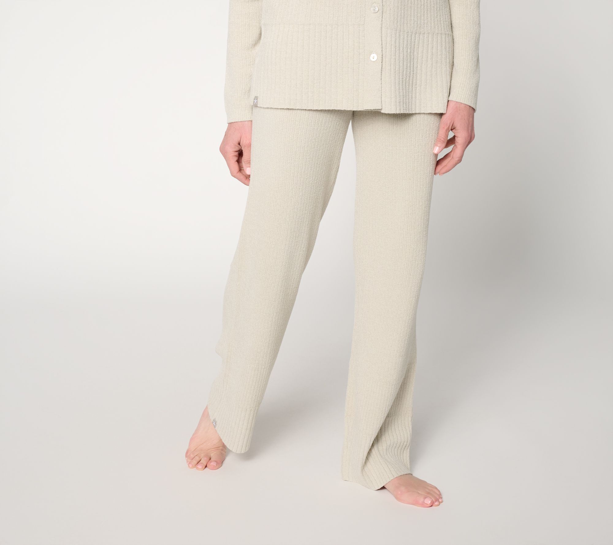 Barefoot Dreams Petite CozyChic Ultra Lite Rib Blocked Pant
