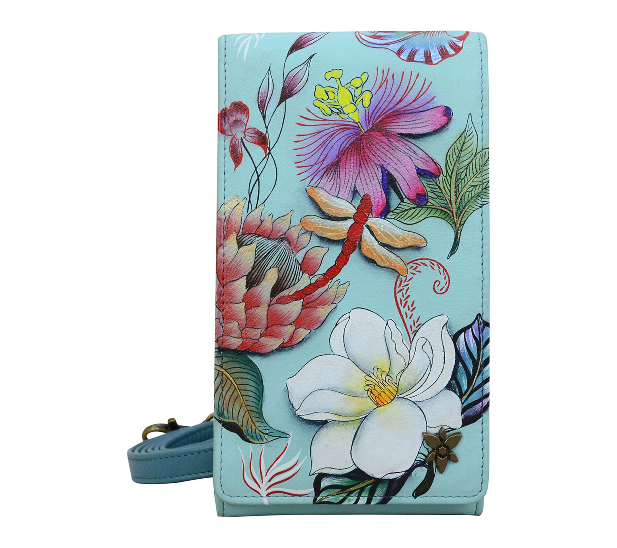 Anushcka Painted Leather Smartphone Crossbody