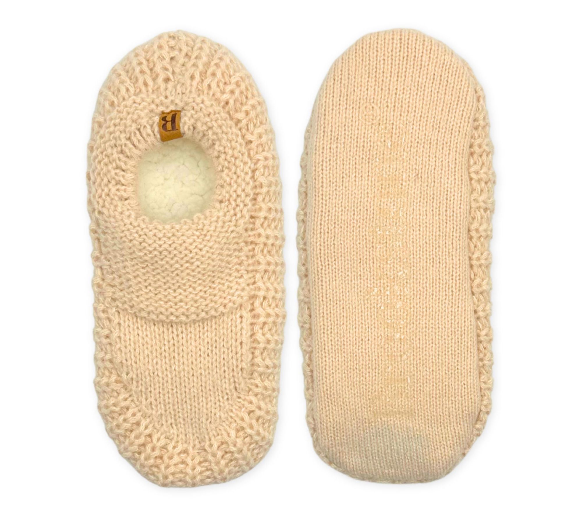 Brookstone Ladies' Moccasin Slipper Socks withNon-Skid Soles