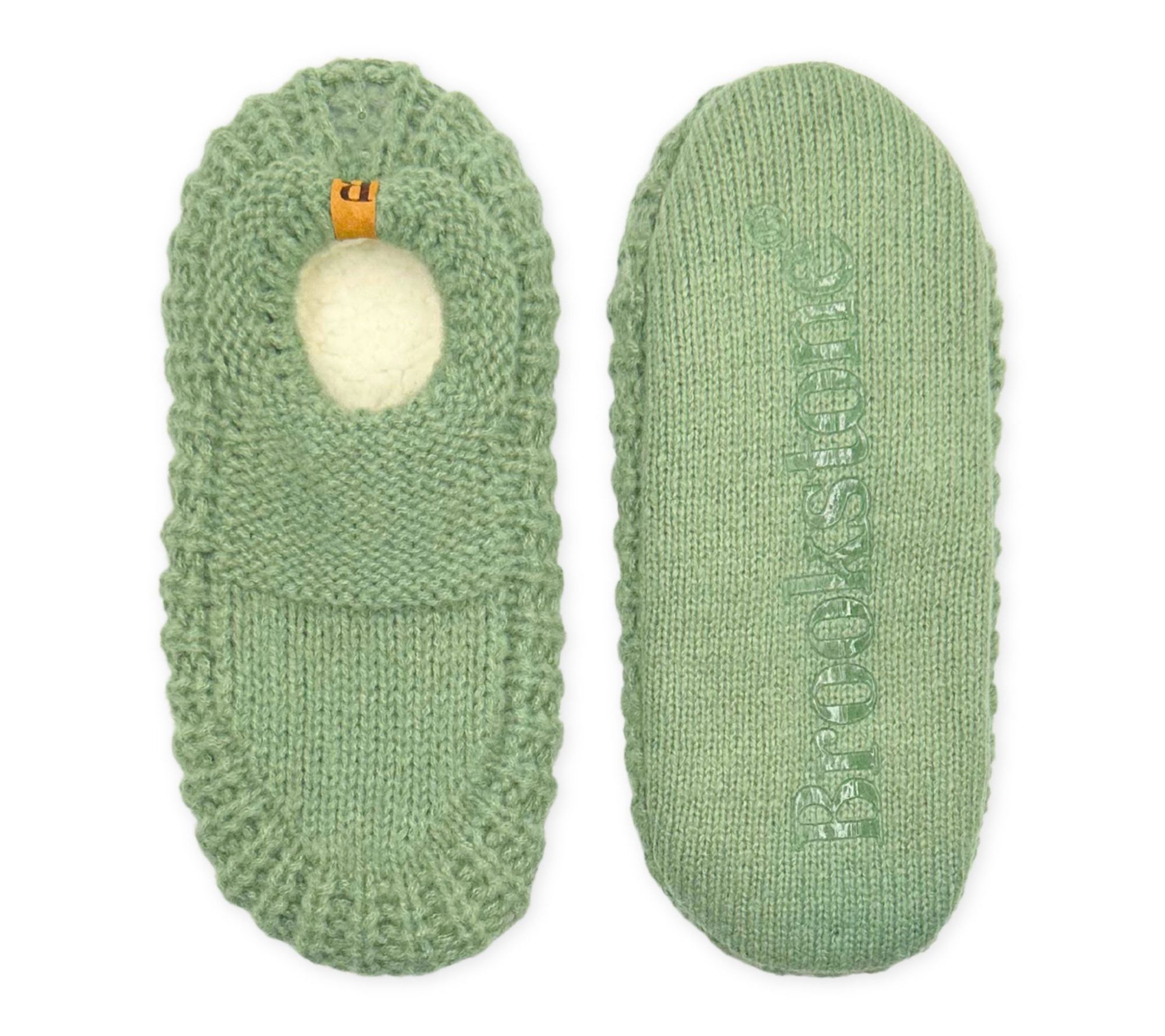 Brookstone Ladies' Moccasin Slipper Socks withNon-Skid Soles