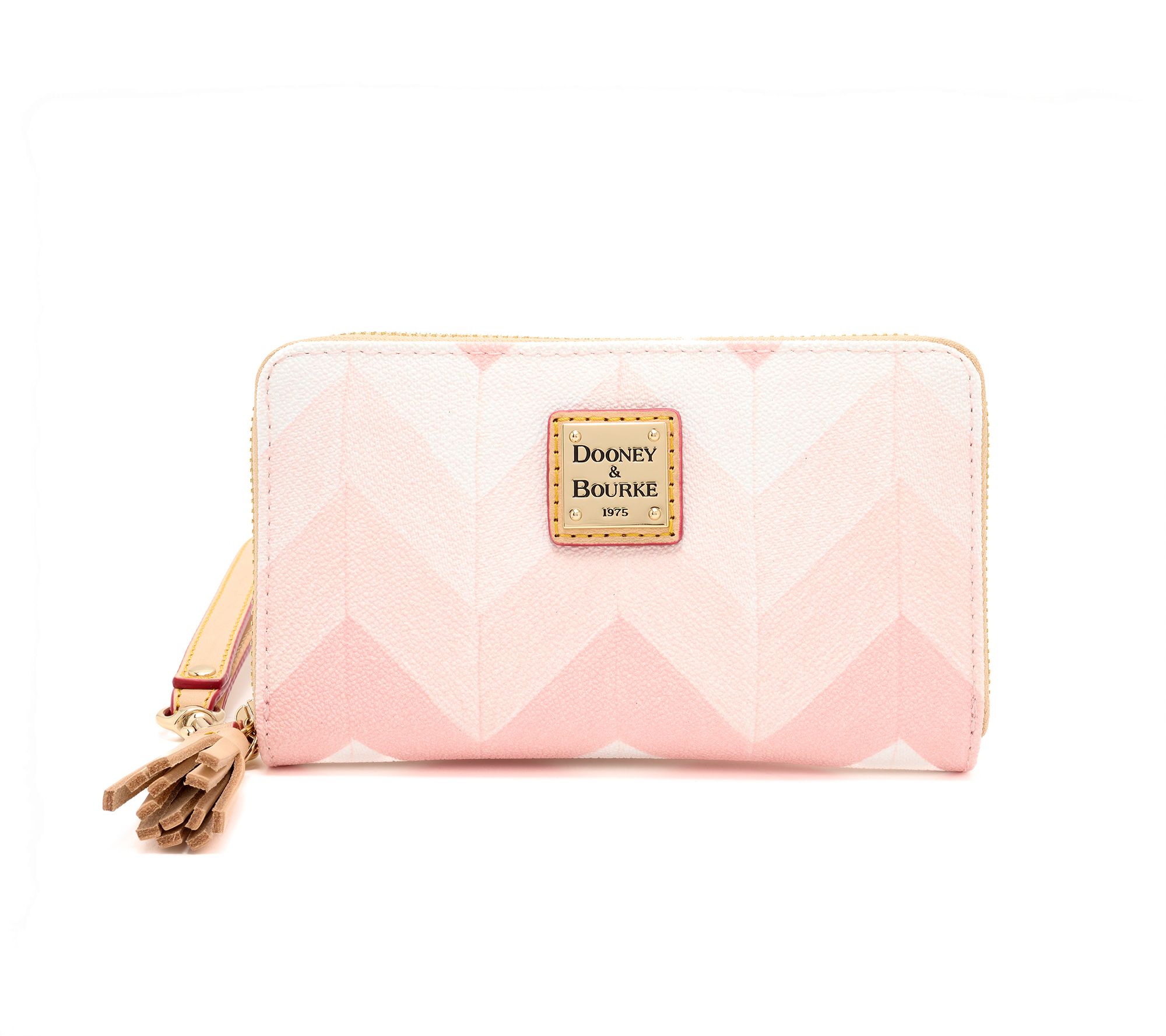 Dooney & Bourke Chevron Zip Around Wristlet Wallet