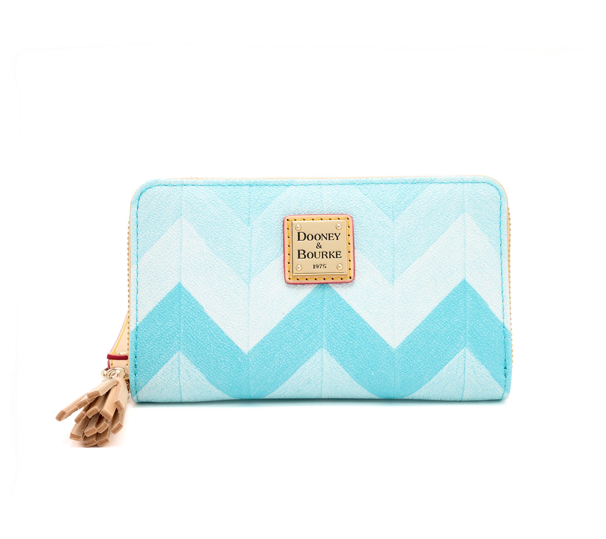 Dooney & Bourke Chevron Zip Around Wristlet Wallet