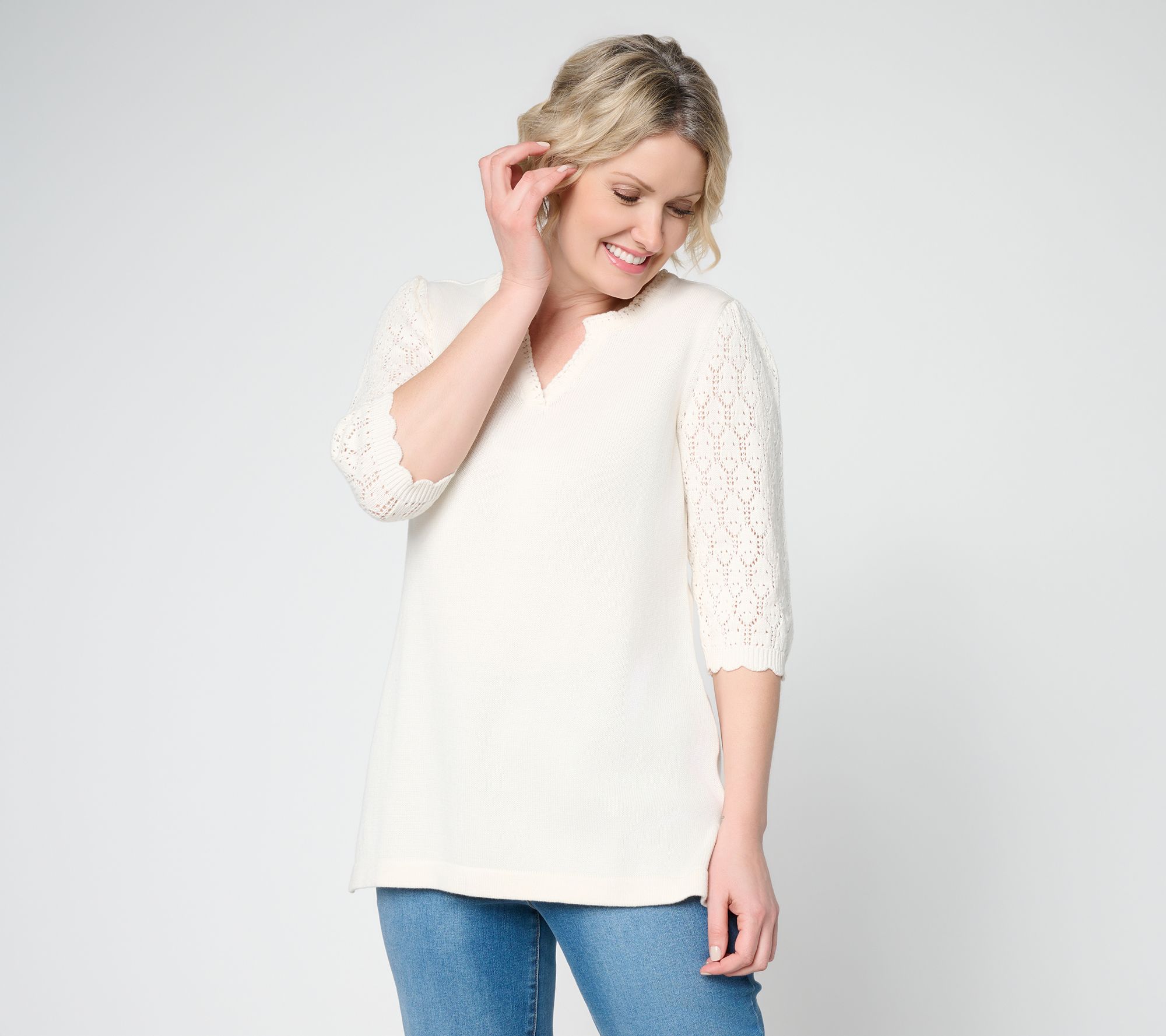 Ree by the Pioneer Woman Split Neck Pullover Sweater