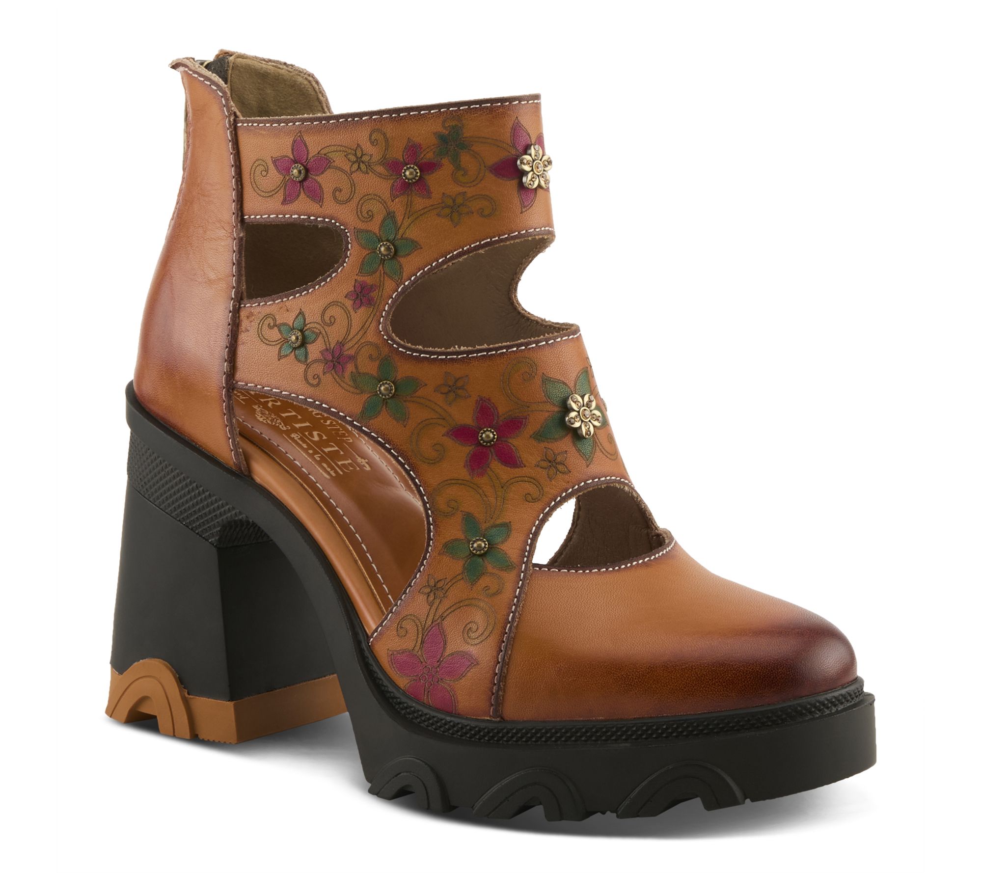 L'Artiste by Spring Step Leather Cutout Boots -Capsule