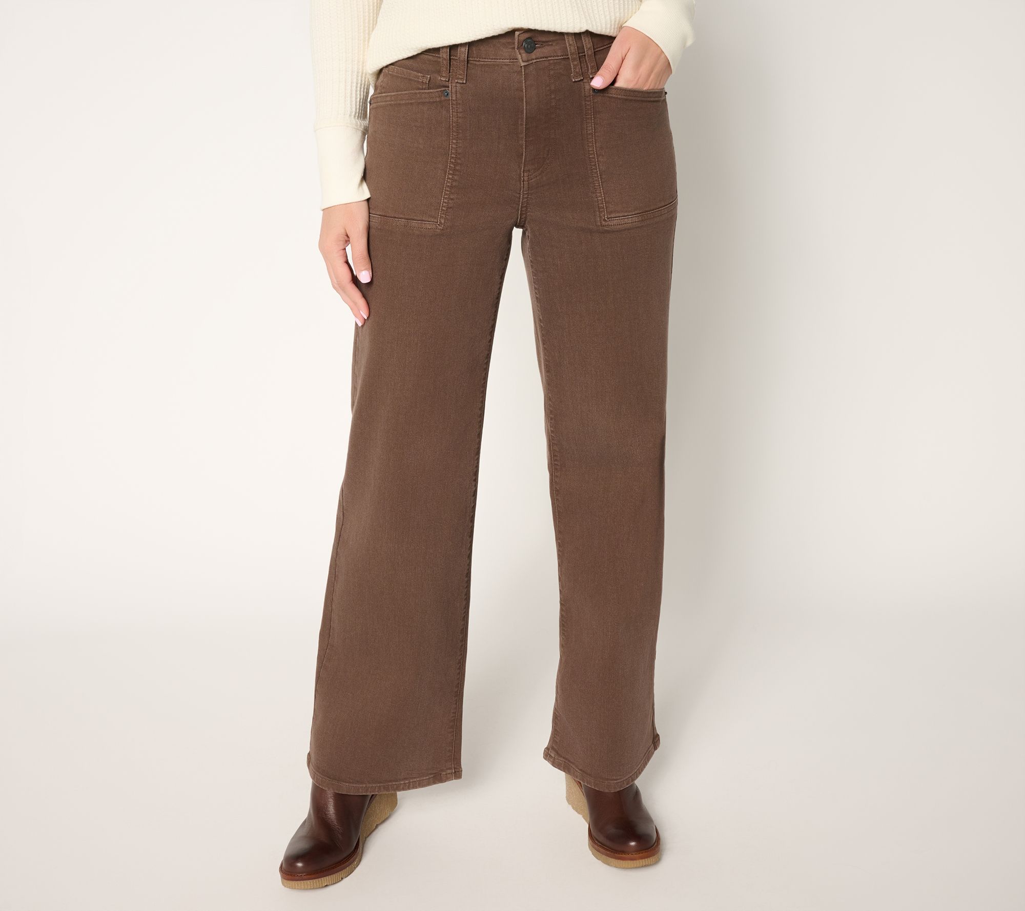 "As Is" Me by Jennie Garth Regular Repreve Wide Leg Jeans- Color