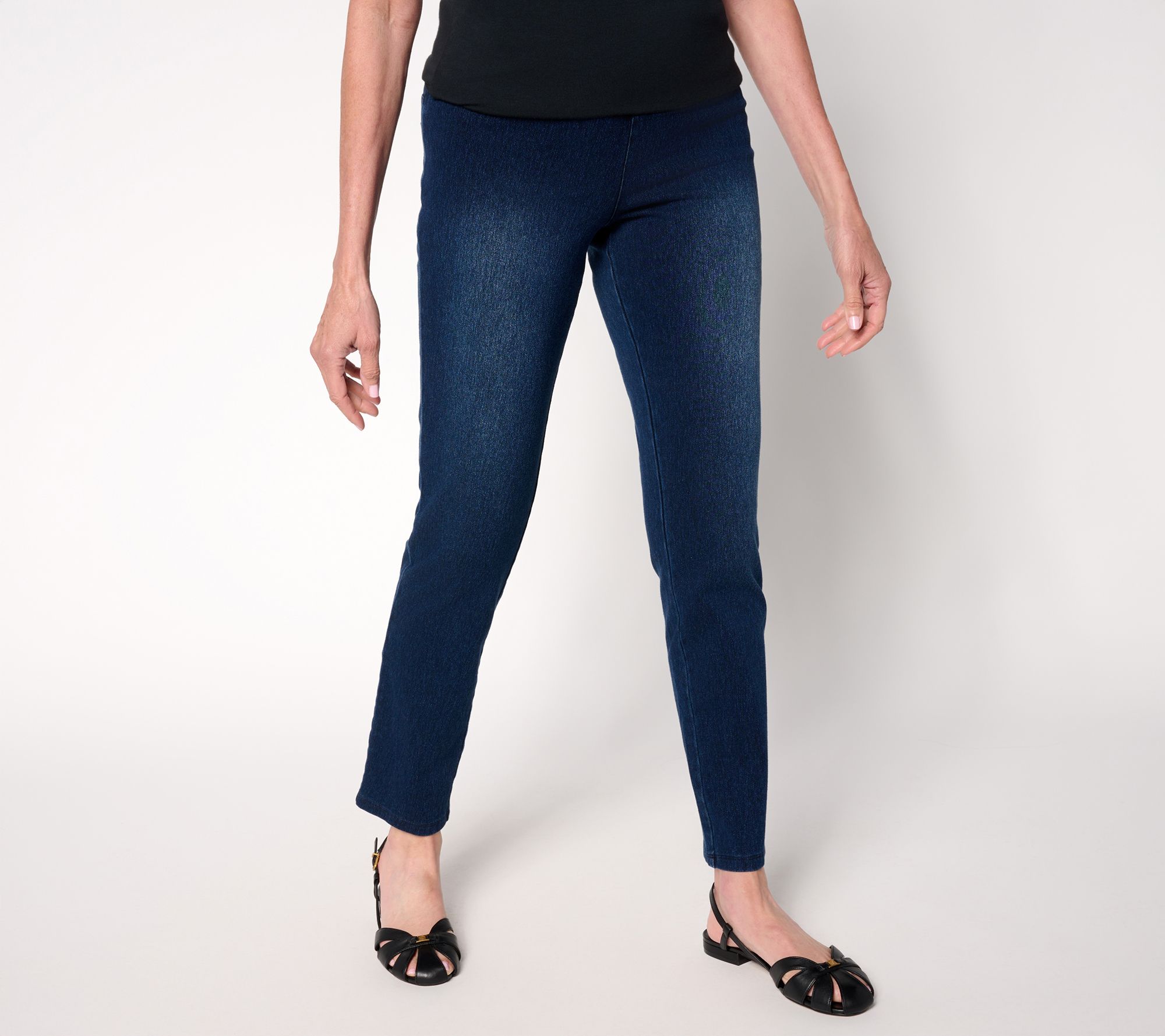 "As Is" Women with Control Tummy Control Petite Stretch Denim Jeans