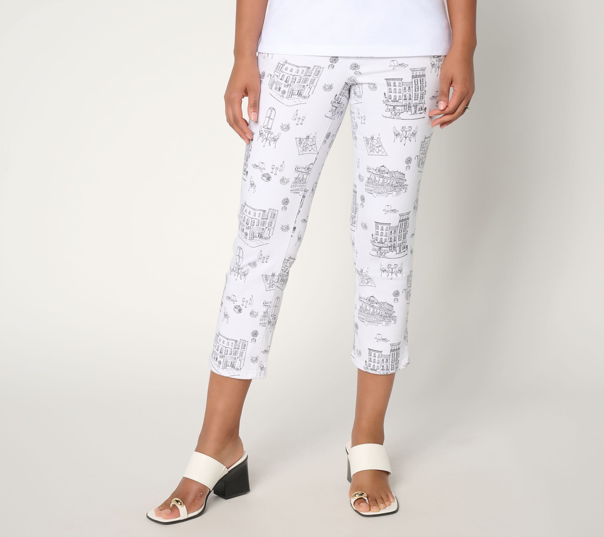 Belle by Kim Gravel Regular TripleLuxe Twill TresChic! Cropped Jean