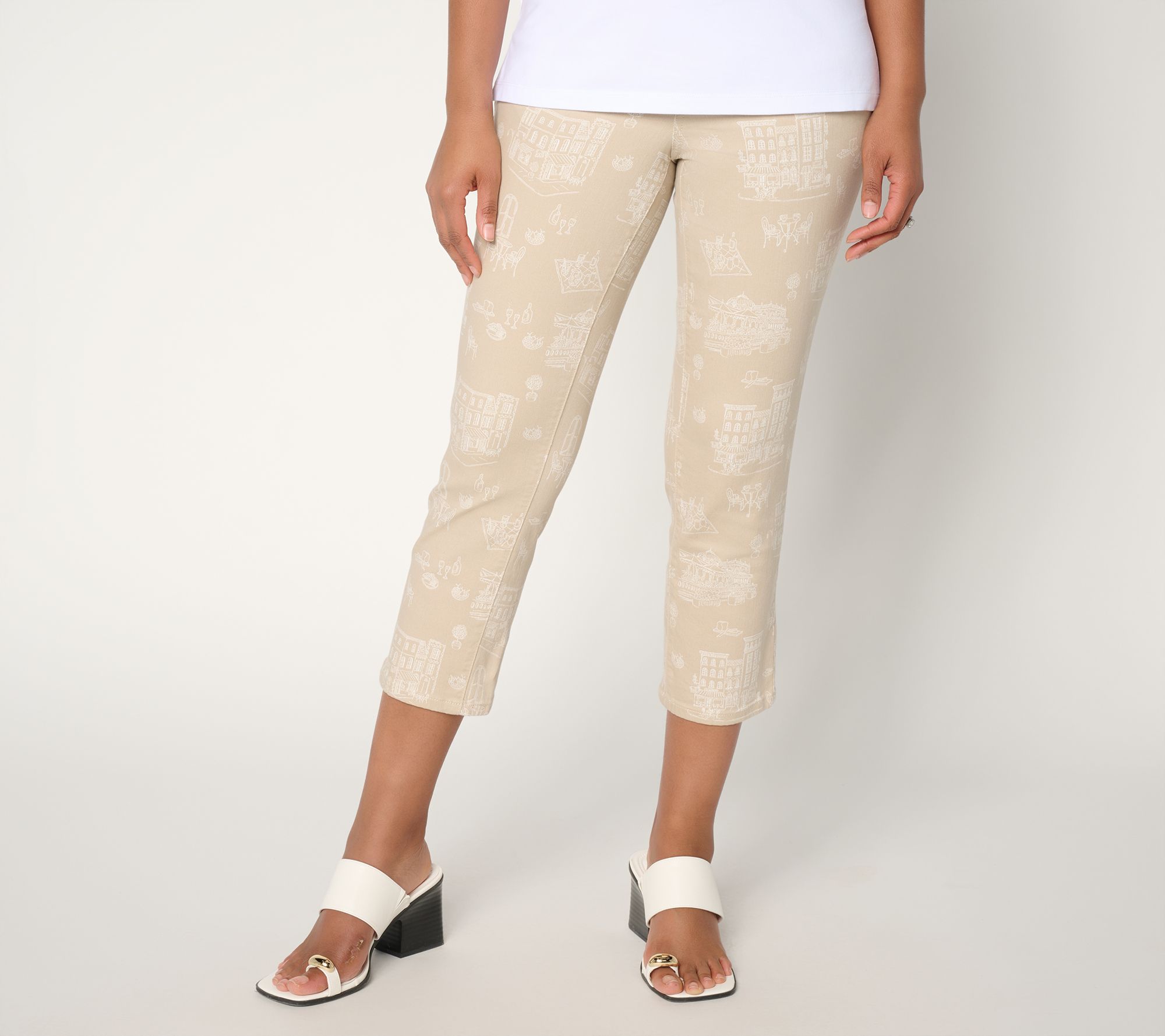 Belle by Kim Gravel Regular TripleLuxe Twill TresChic! Cropped Jean