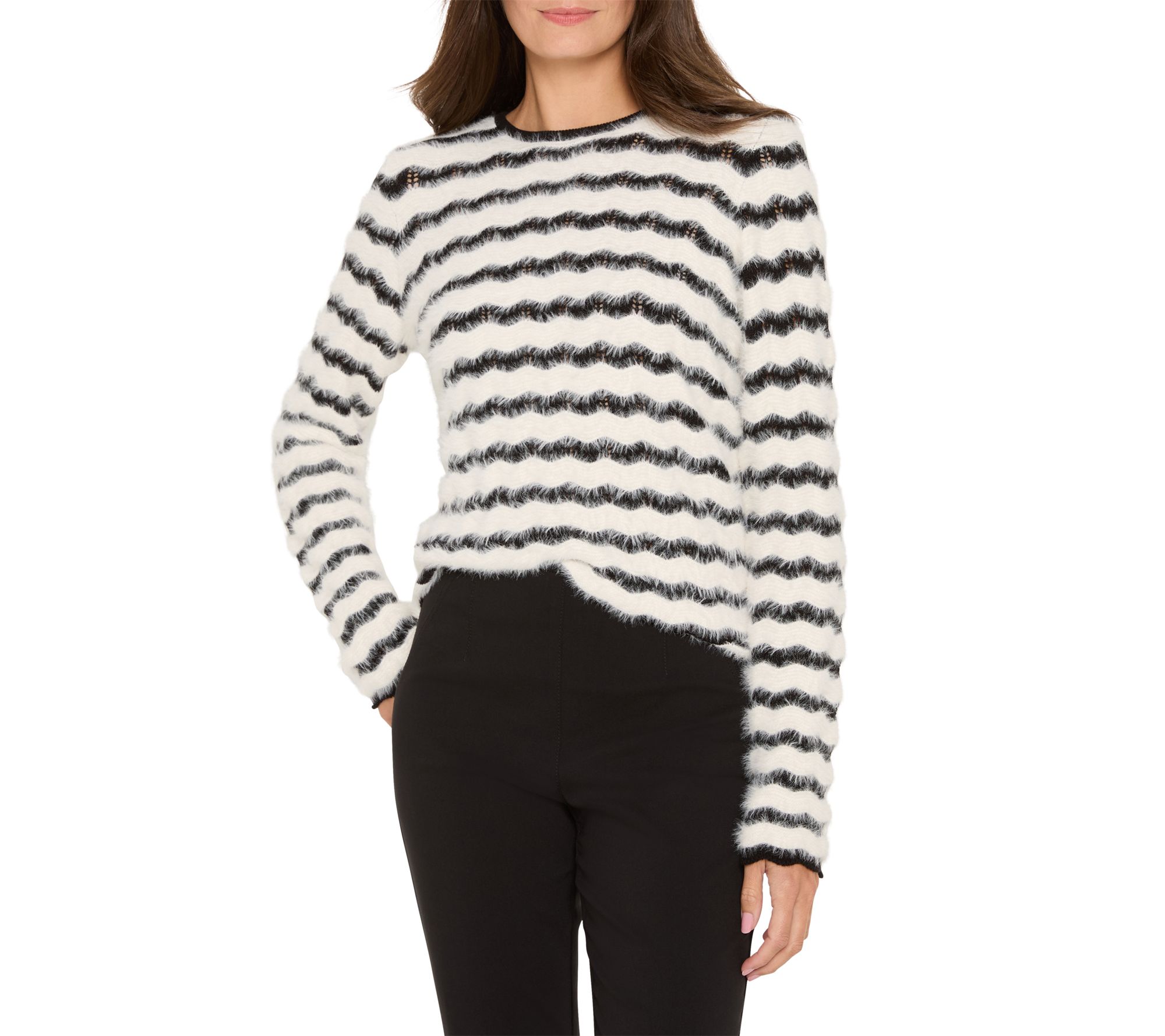 NIC+ZOE Cozy Waves Striped Sweater