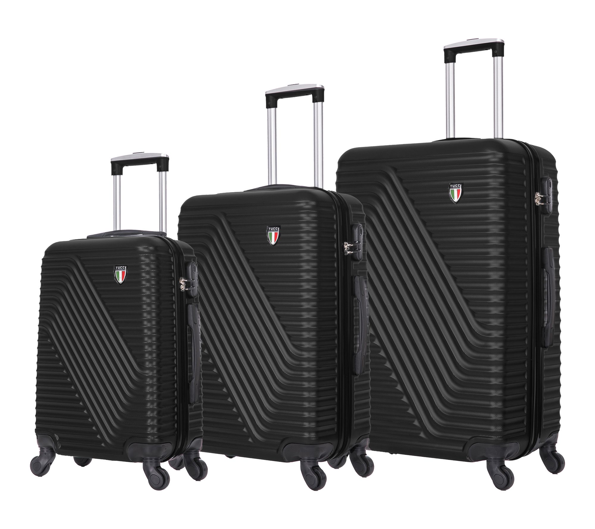 TUCCI Italy TRAVOLA 3PC Hardside Luggage Set (2 0", 24", 28")