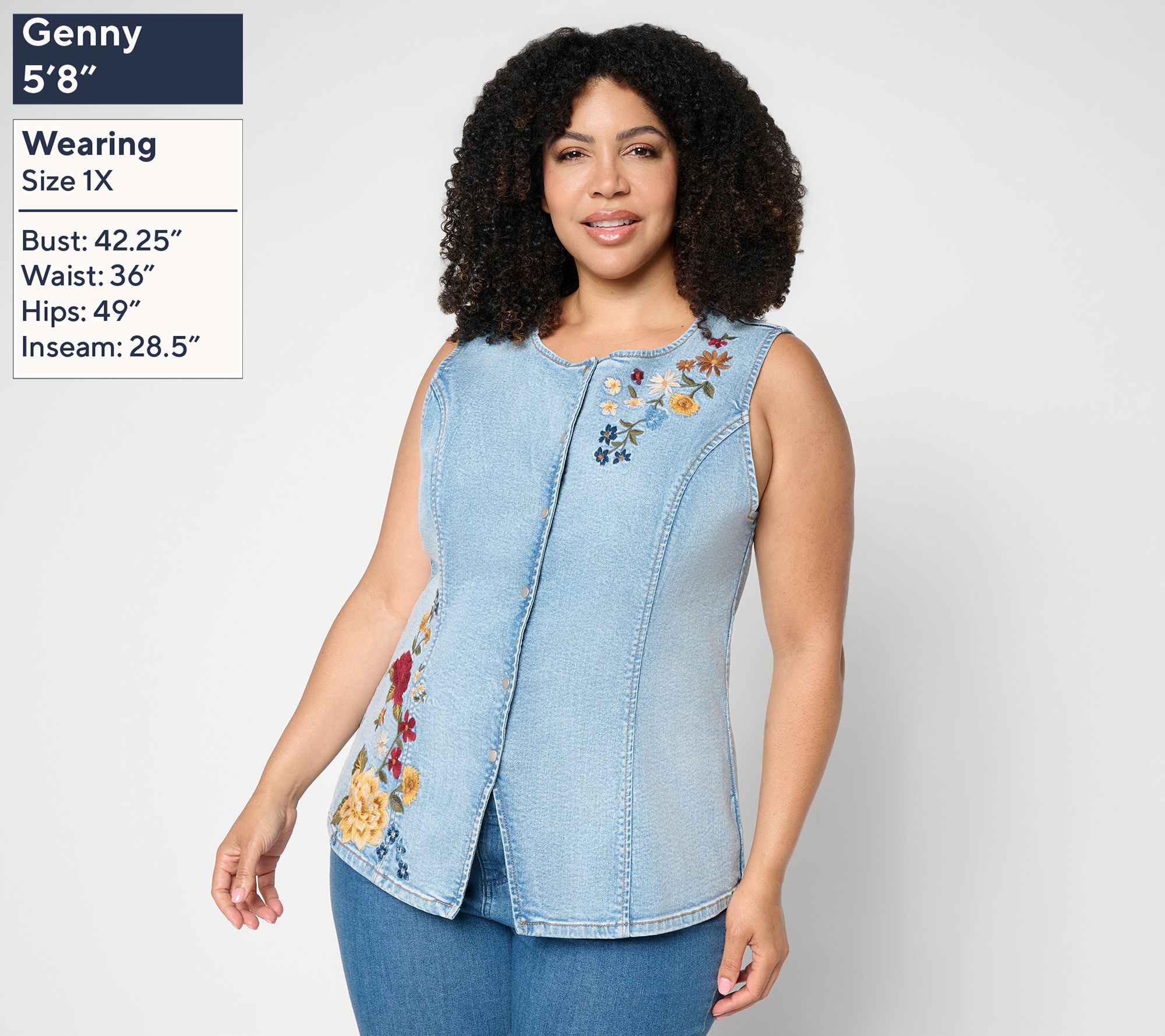 Driftwood Deanna Embroidered Vest - Bloomful | QVC