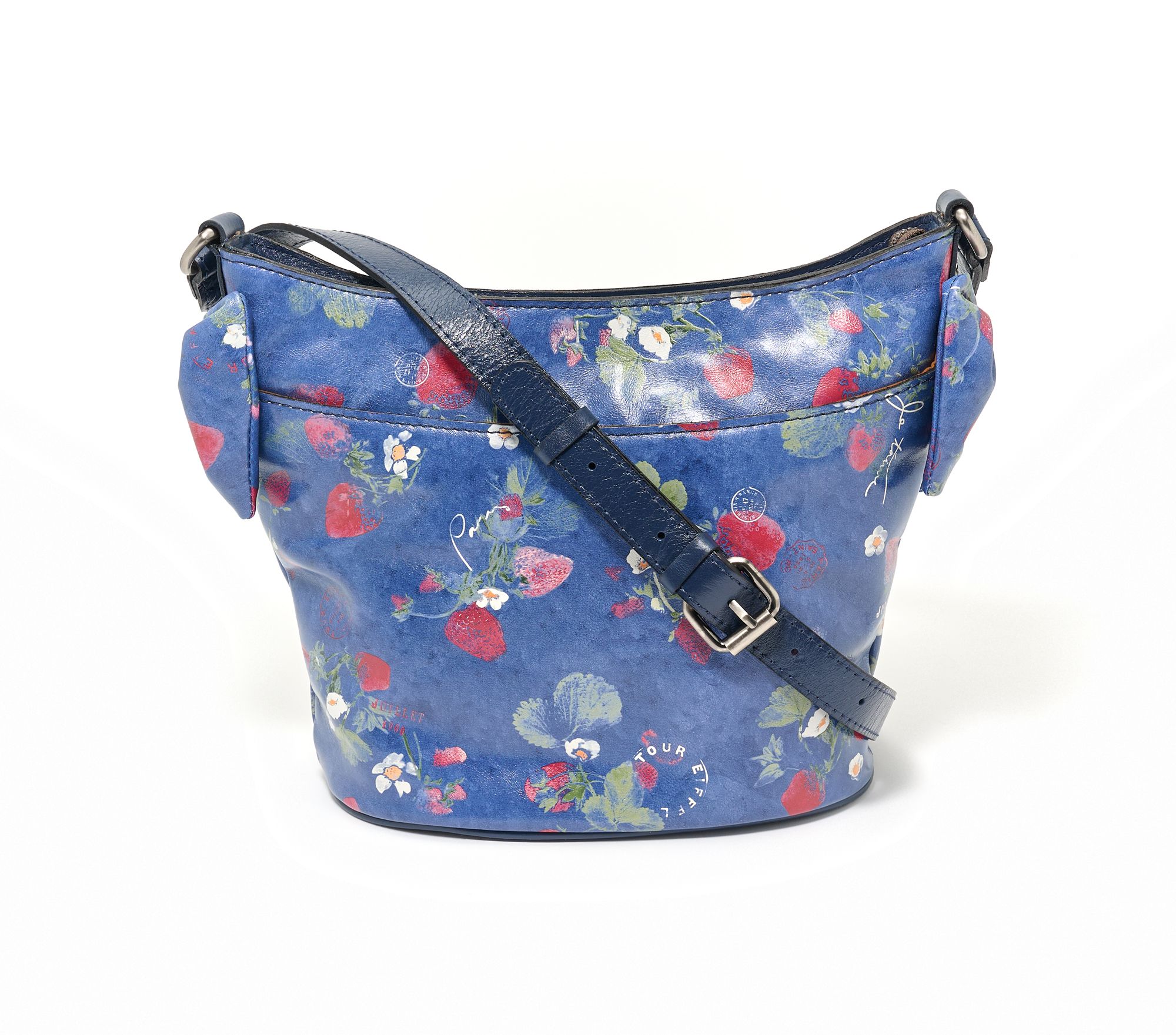 "As Is" Patricia Nash Savoca Leather Bucket Bag with Bow Trim