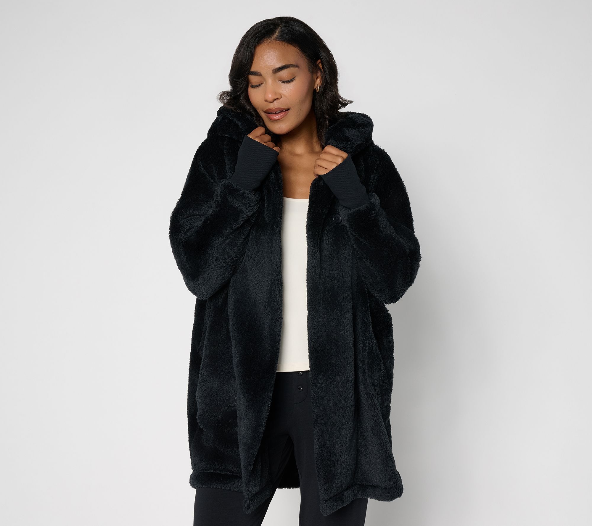 By Jill Martin Wellsoft Single Button Hooded Lounger Lite