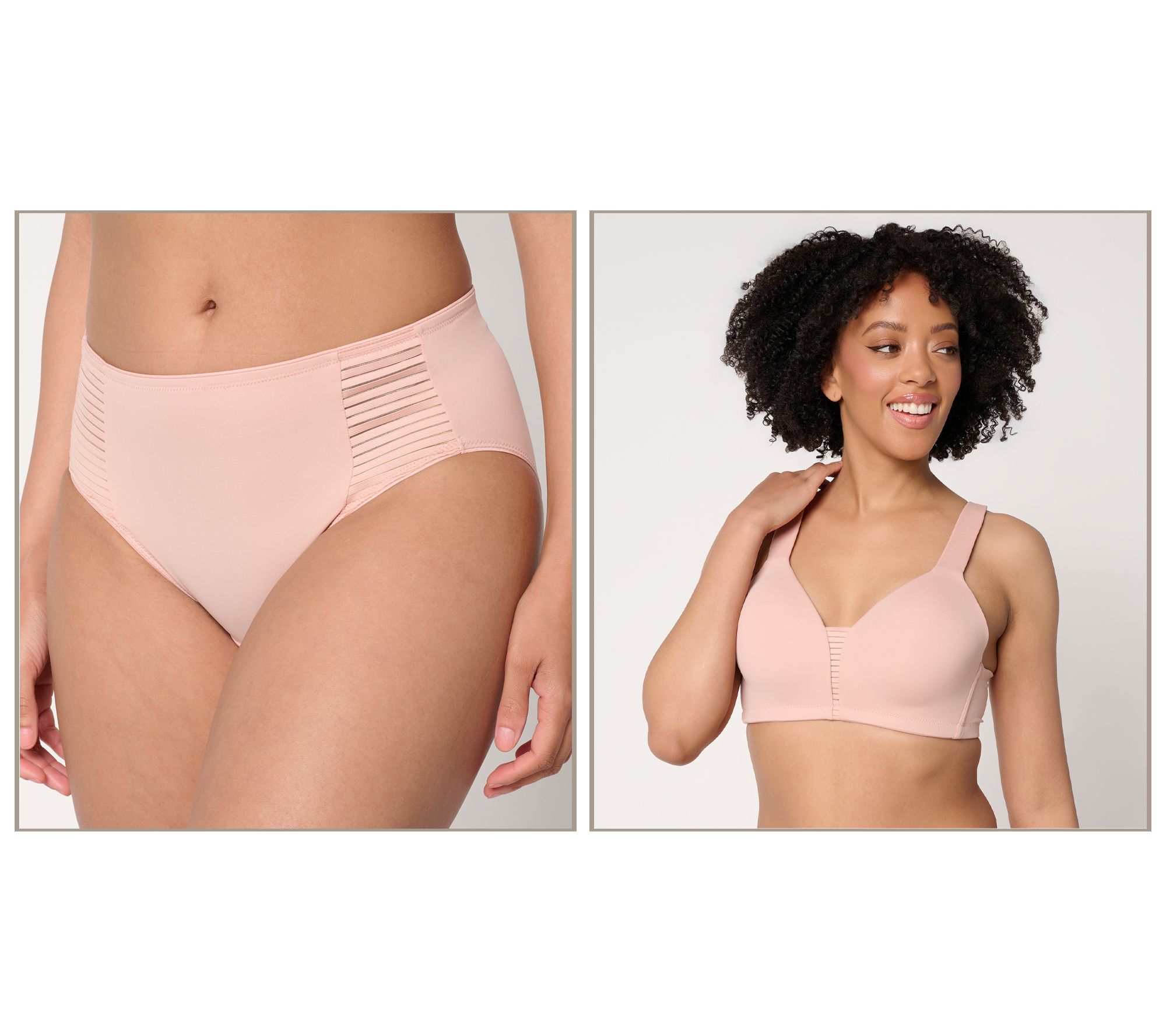 Breezies Lazy Day Wirefree Contour Support Bra or Support Brief Set of 2