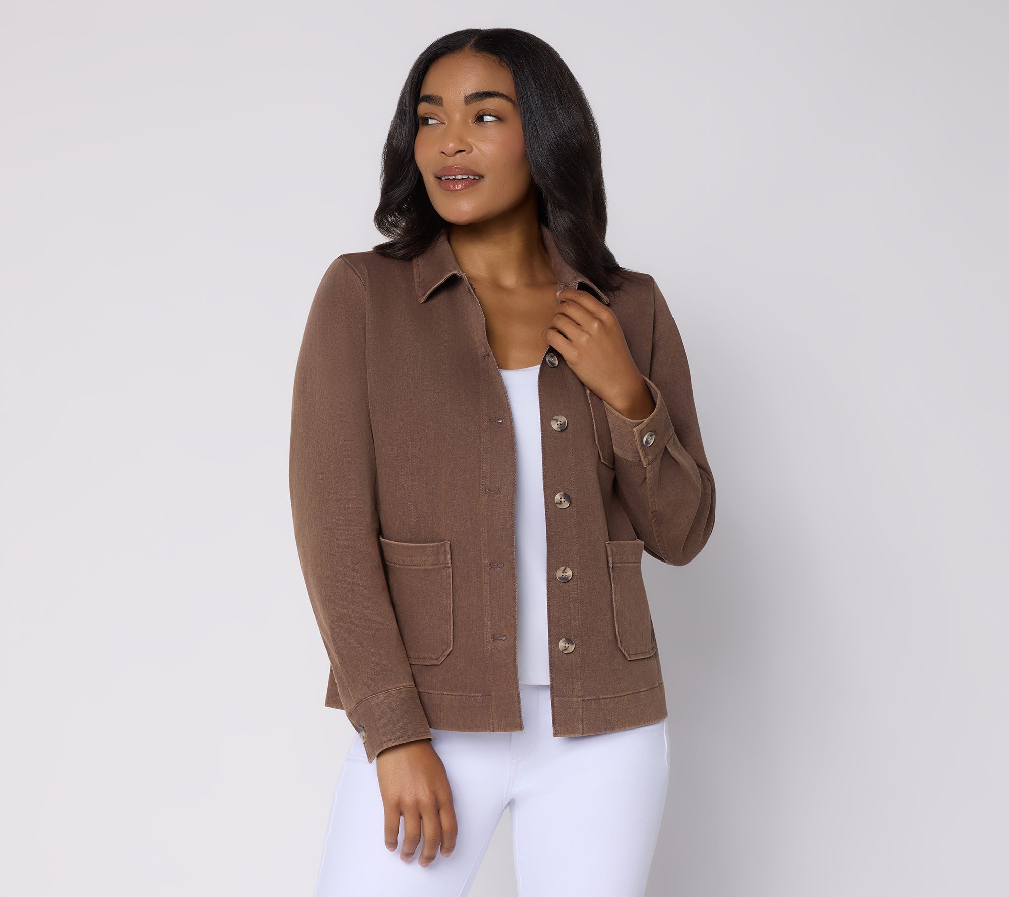 "As Is" Belle Boho by Kim Gravel Horizon Denim Vintage Washed Jacket