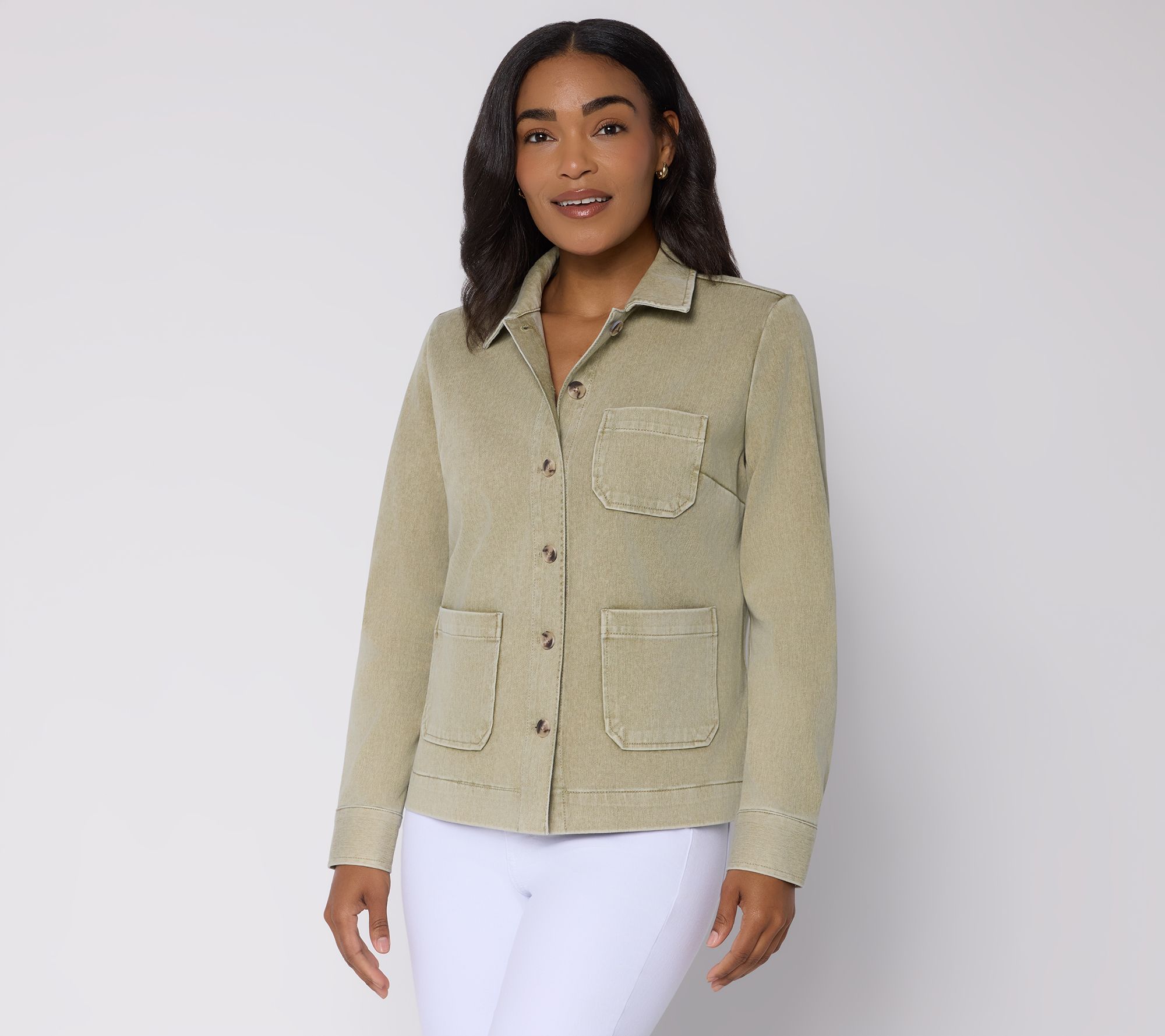 "As Is" Belle Boho by Kim Gravel Horizon Denim Vintage Washed Jacket