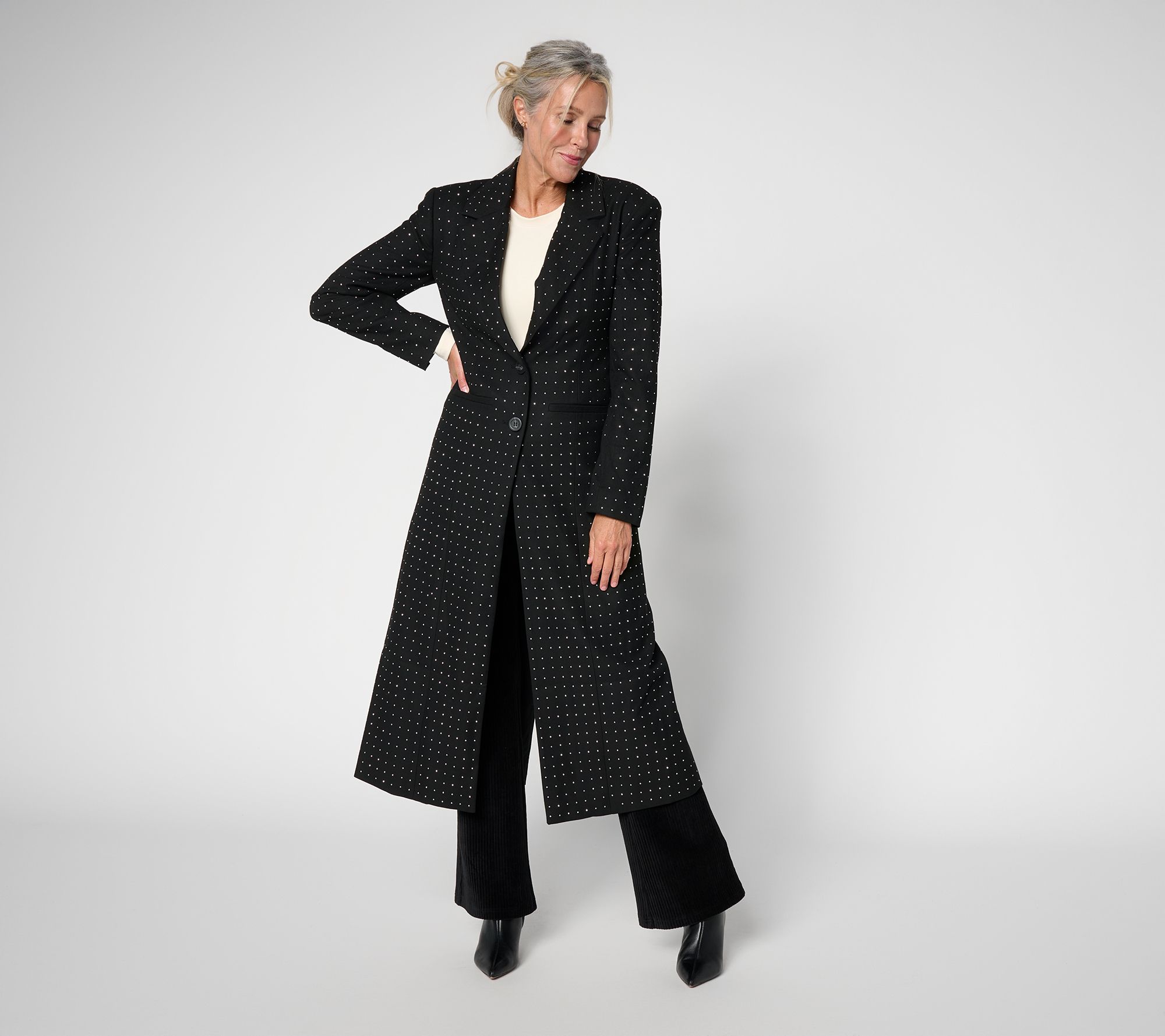  Aimee Kestenberg Printed Mesh Topper with Notch Collar