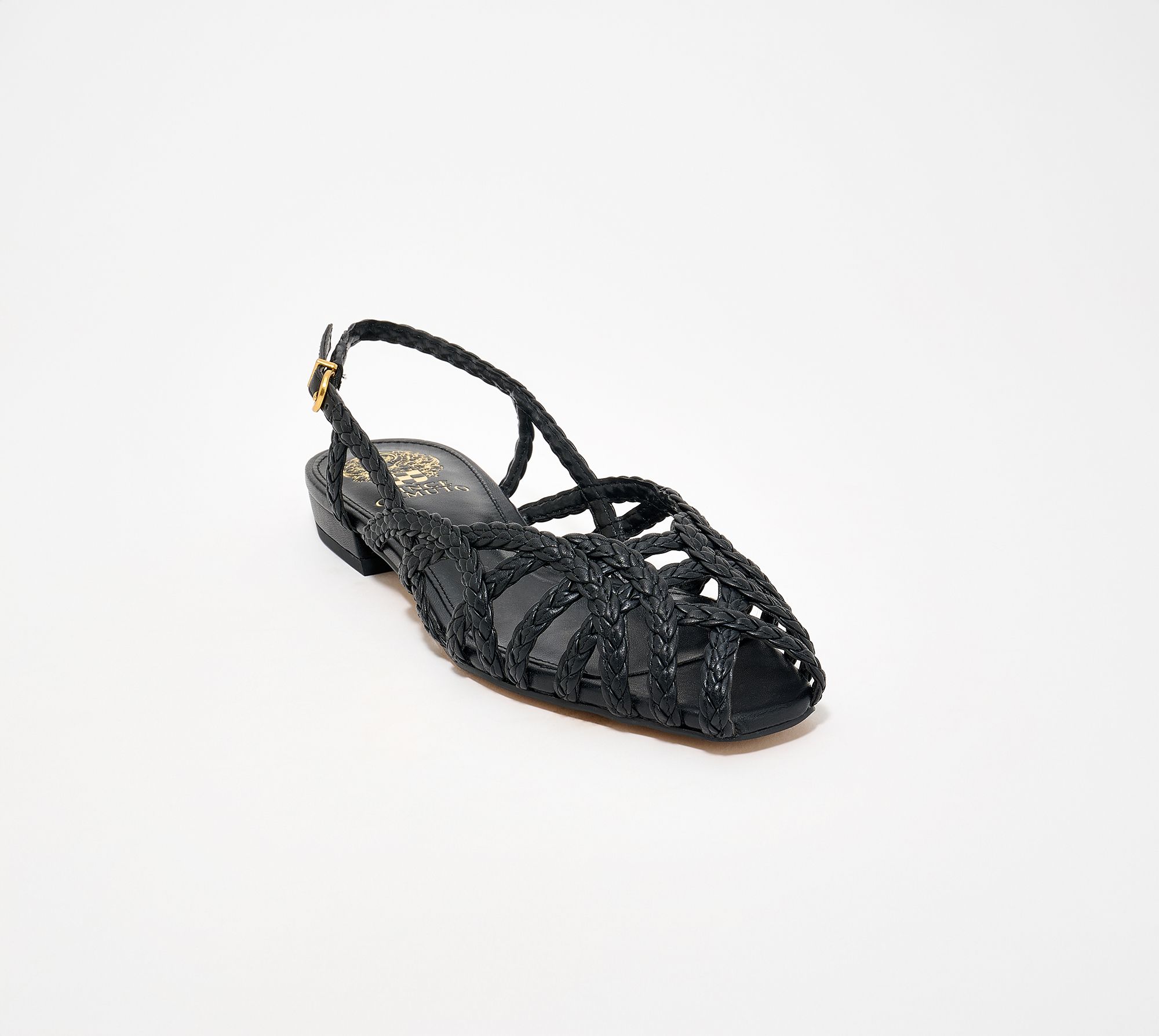 "As Is" Vince Camuto Leather/ Lucite Slingback Flats - Stiorra