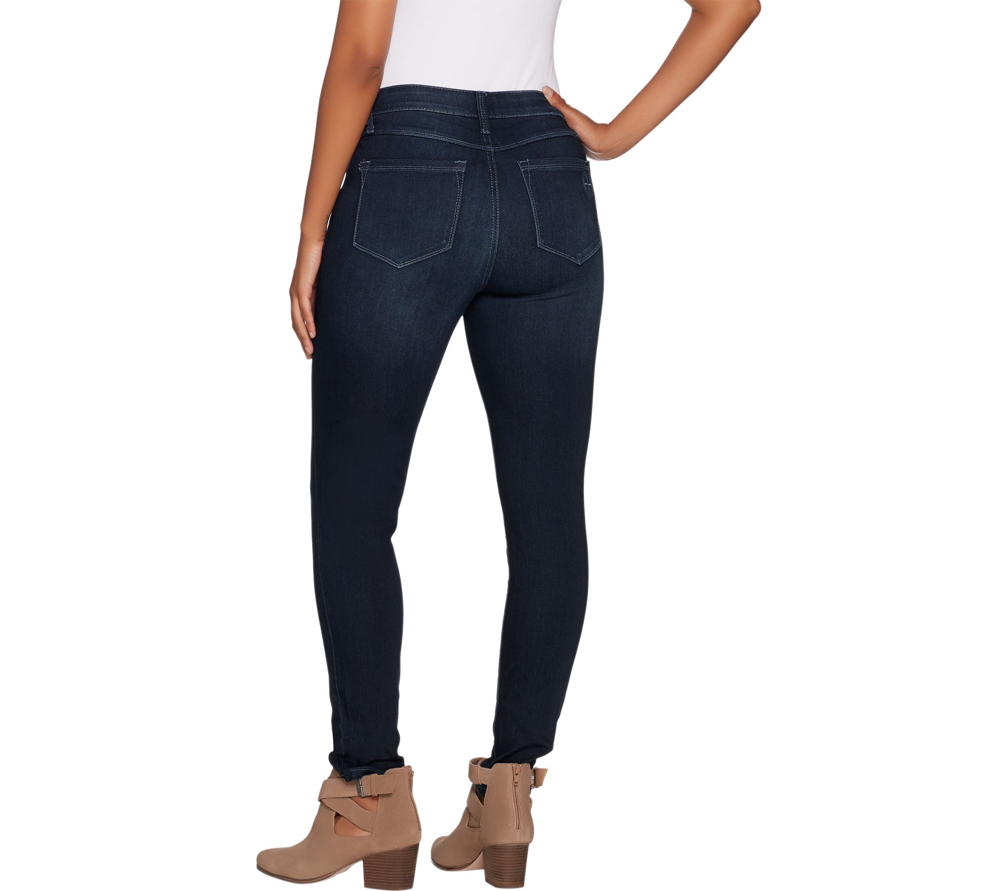 Laurie Felt Silky Denim Skinny Ankle Pull-On Jeans - QVC.com