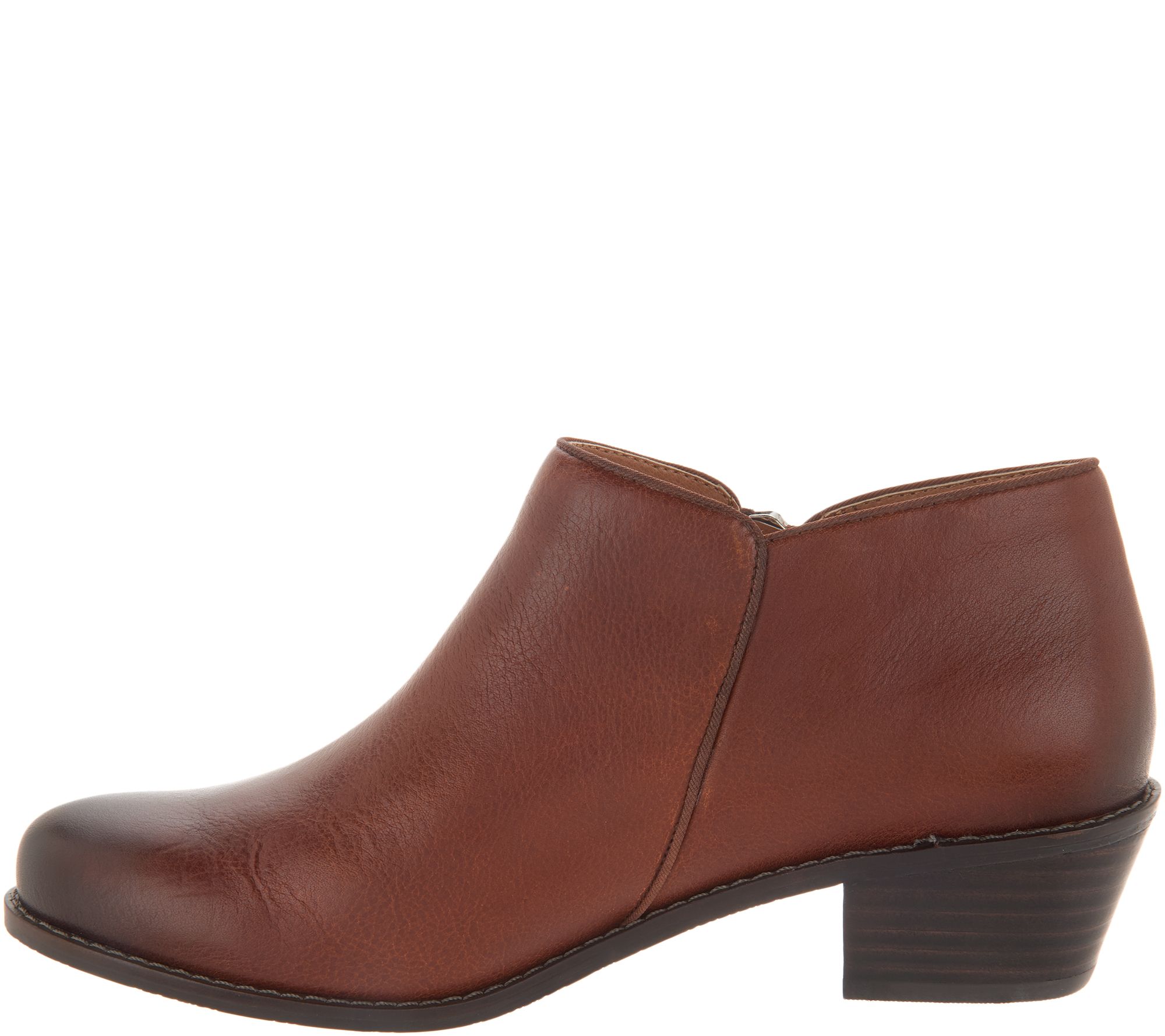 Vionic Leather Ankle Boots - Jolene - QVC.com