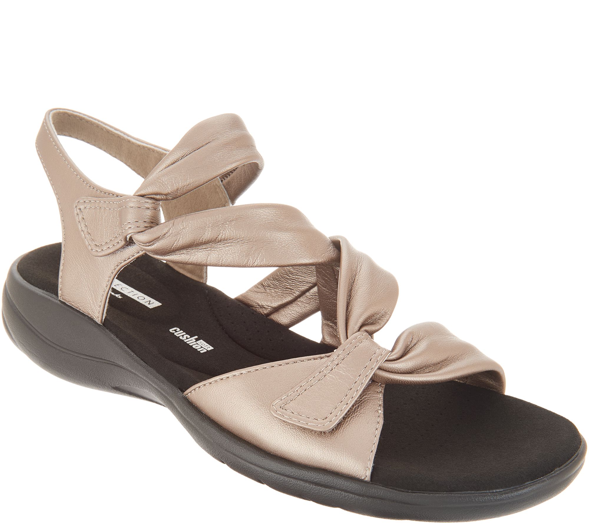 qvc clarks wedge sandals