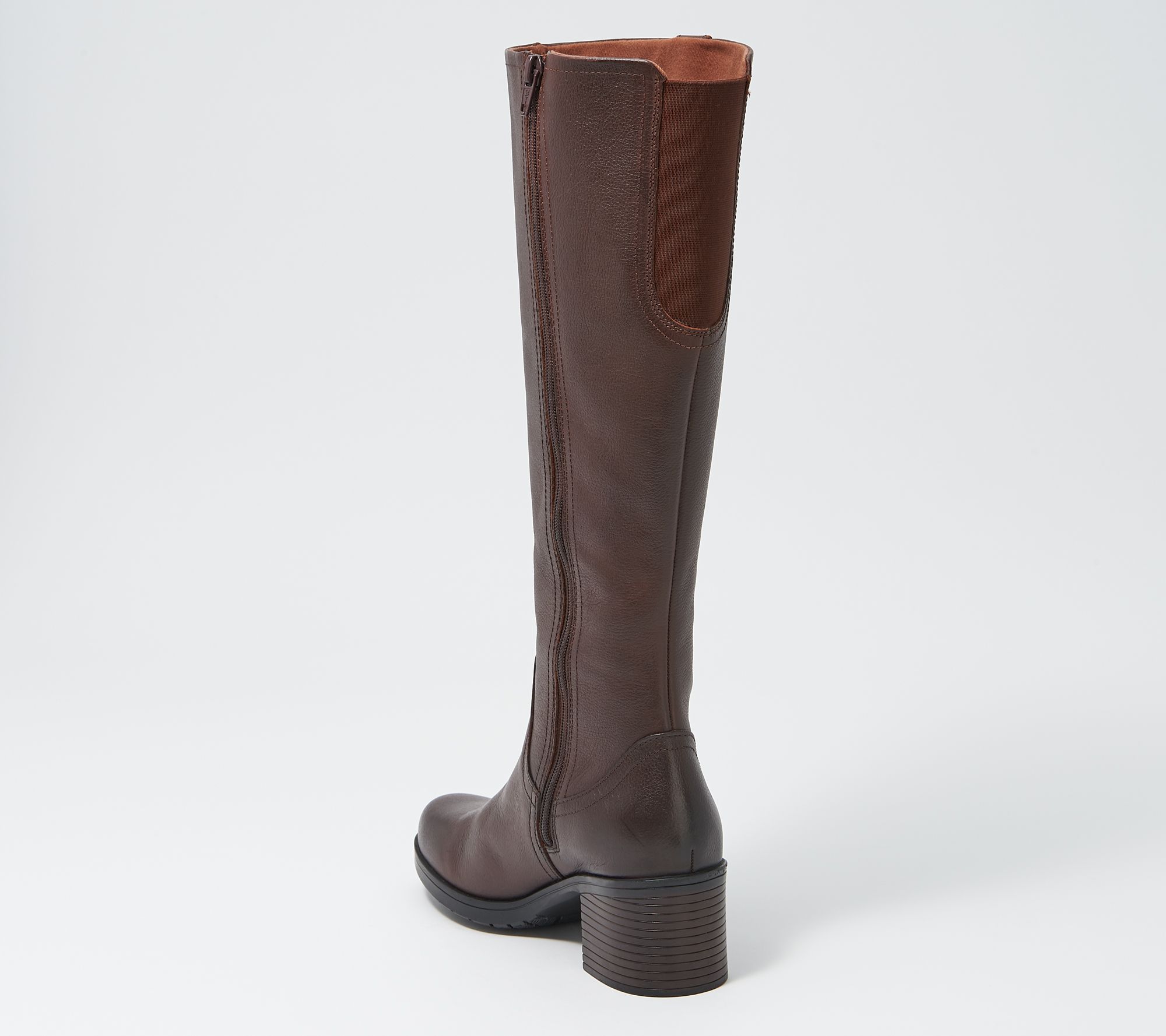 Clarks Collection Wide Calf Tall Leather Boots - Hollis Moon - QVC.com