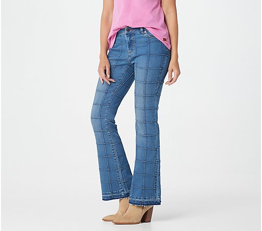 Peace Love World Patchwork Flare Jeans