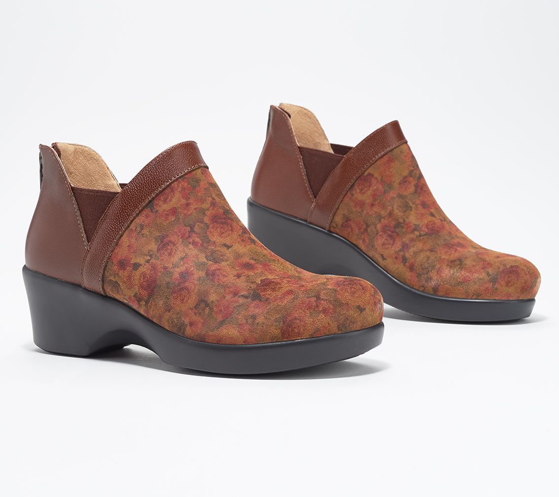 alegria leather ankle boots
