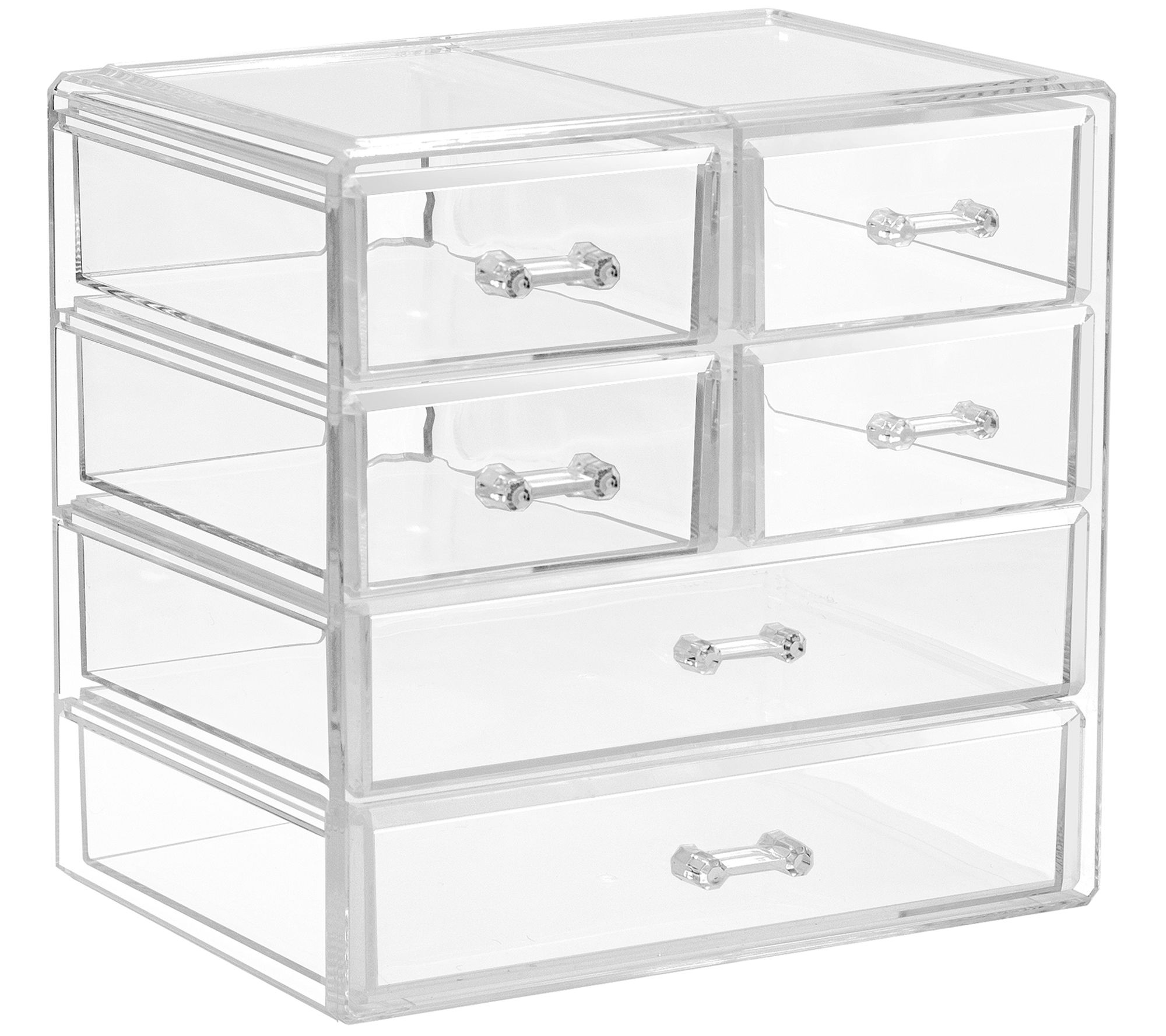 Iris 6 Drawer Storage Cart With Organizer Top White/pearl : Target