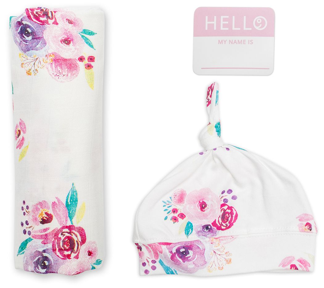 Hello World Hat and Swaddle Set