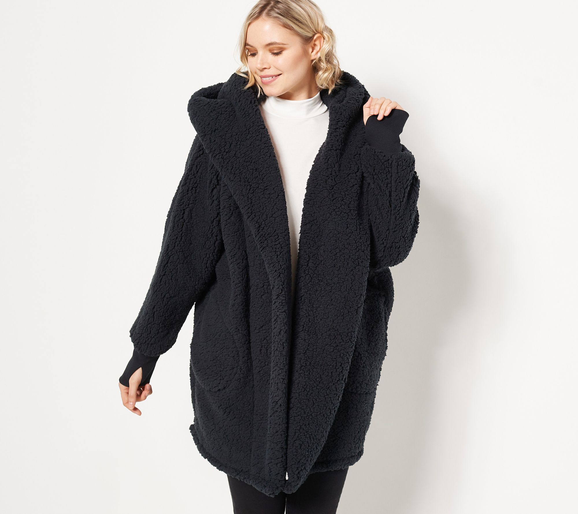 Yellowstone x G.I.L.I. The Lounger Regular Oversized Sherpa Hoodie QVC