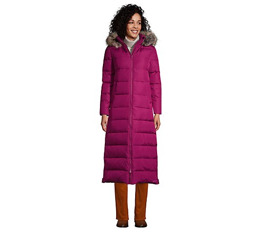 Winter Maxi Long Down Coat Qvc, Lands End Women S Winter Maxi Long Down Coat With Hood