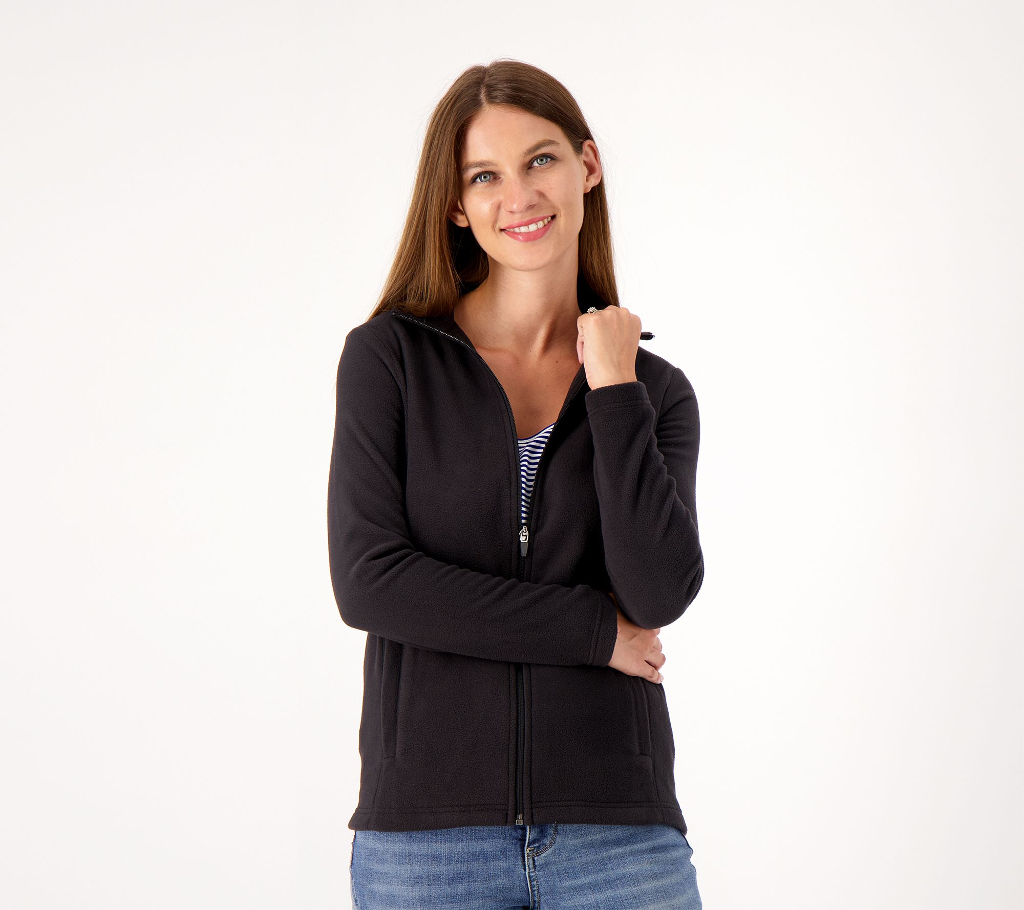 Lands' End Women's Tall Full Zip Fleece Jacket