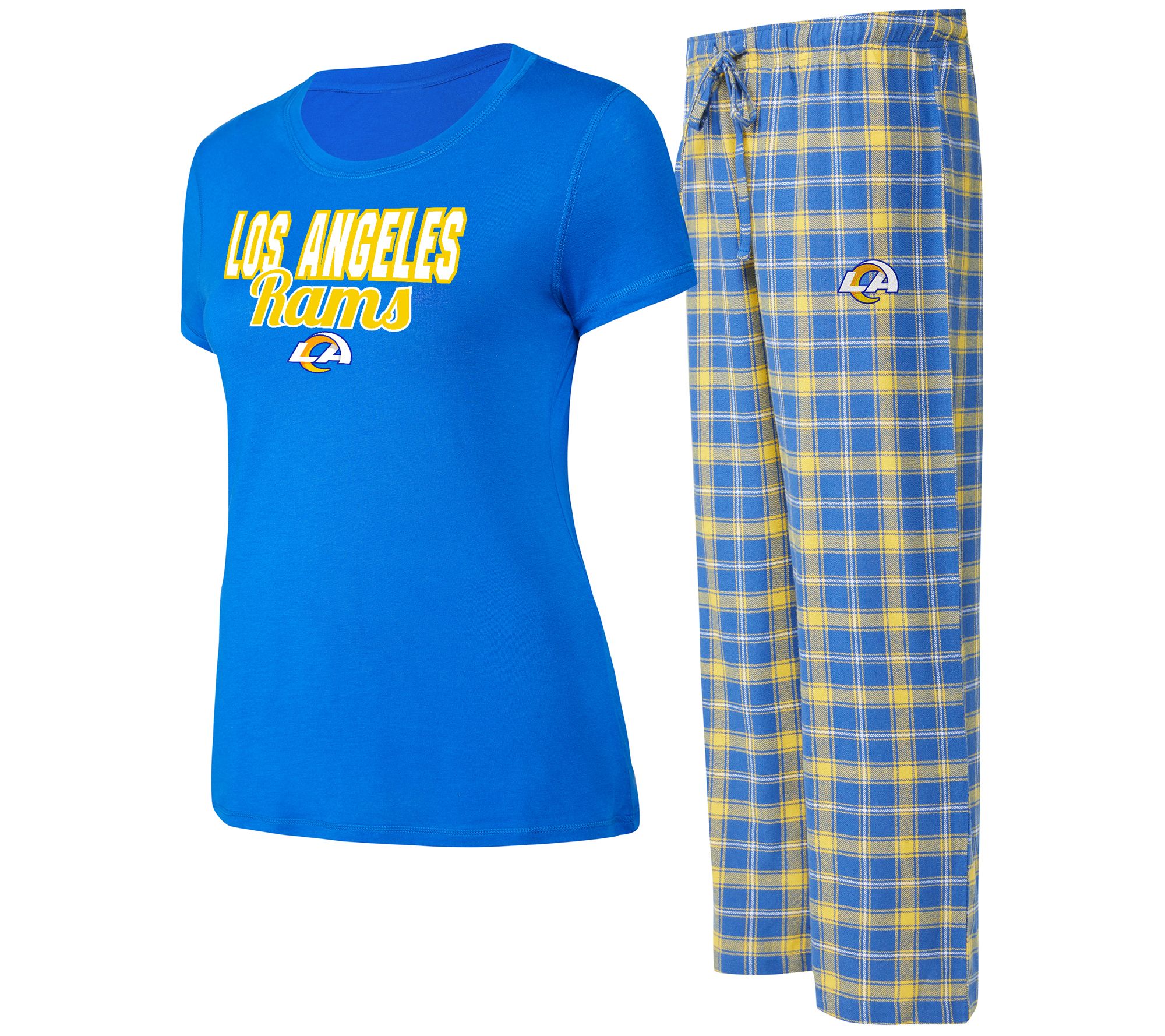 NFL Women's Short-Sleeve Tee & Flannel Pajama Set 