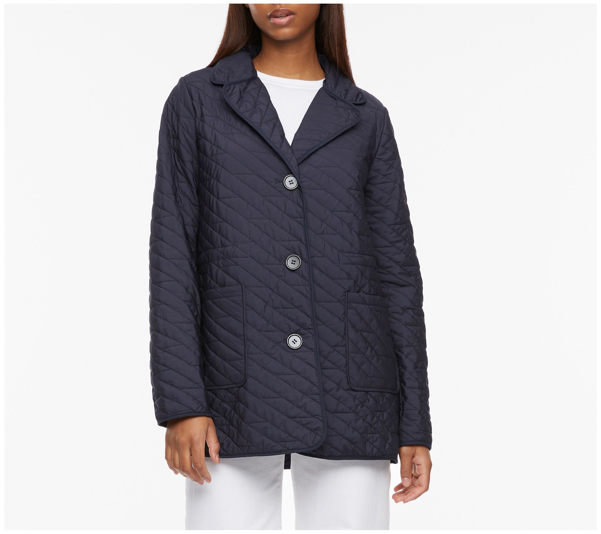 Bernardo Quilted Liner Blazer