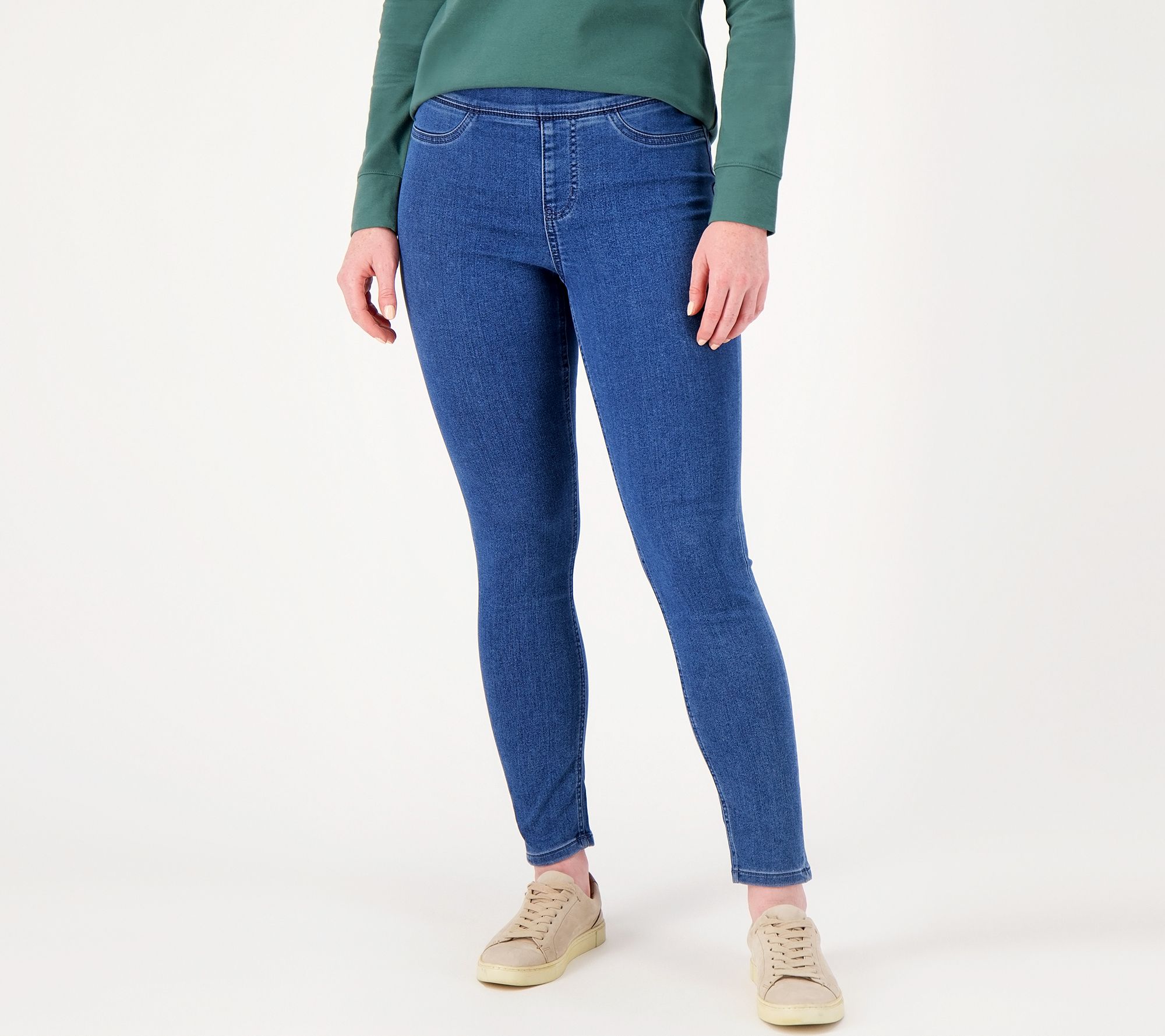 "As Is" Denim & Co. Petite Silky Comfy Knit Jegging