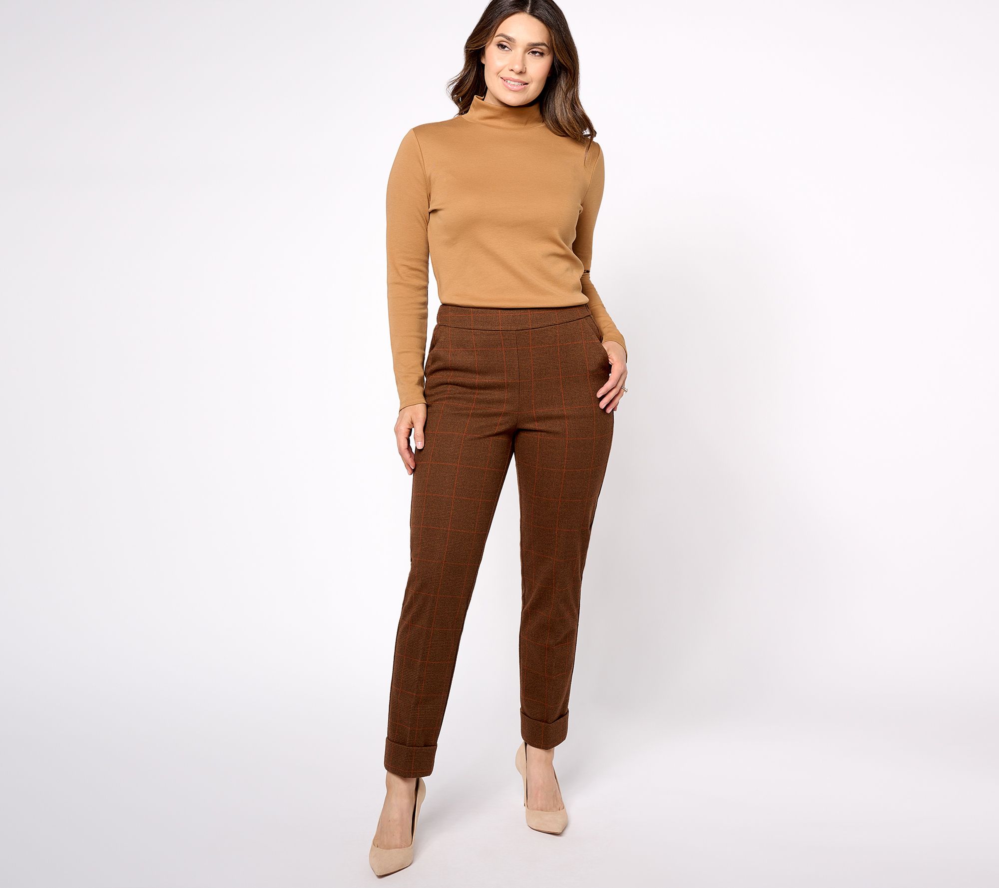 Red Wine Sipping High Waist Tweed Pants • Impressions Online Boutique