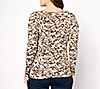 Attitudes by Renee Printed V-Neck Ruched Front Top, 1 of 3