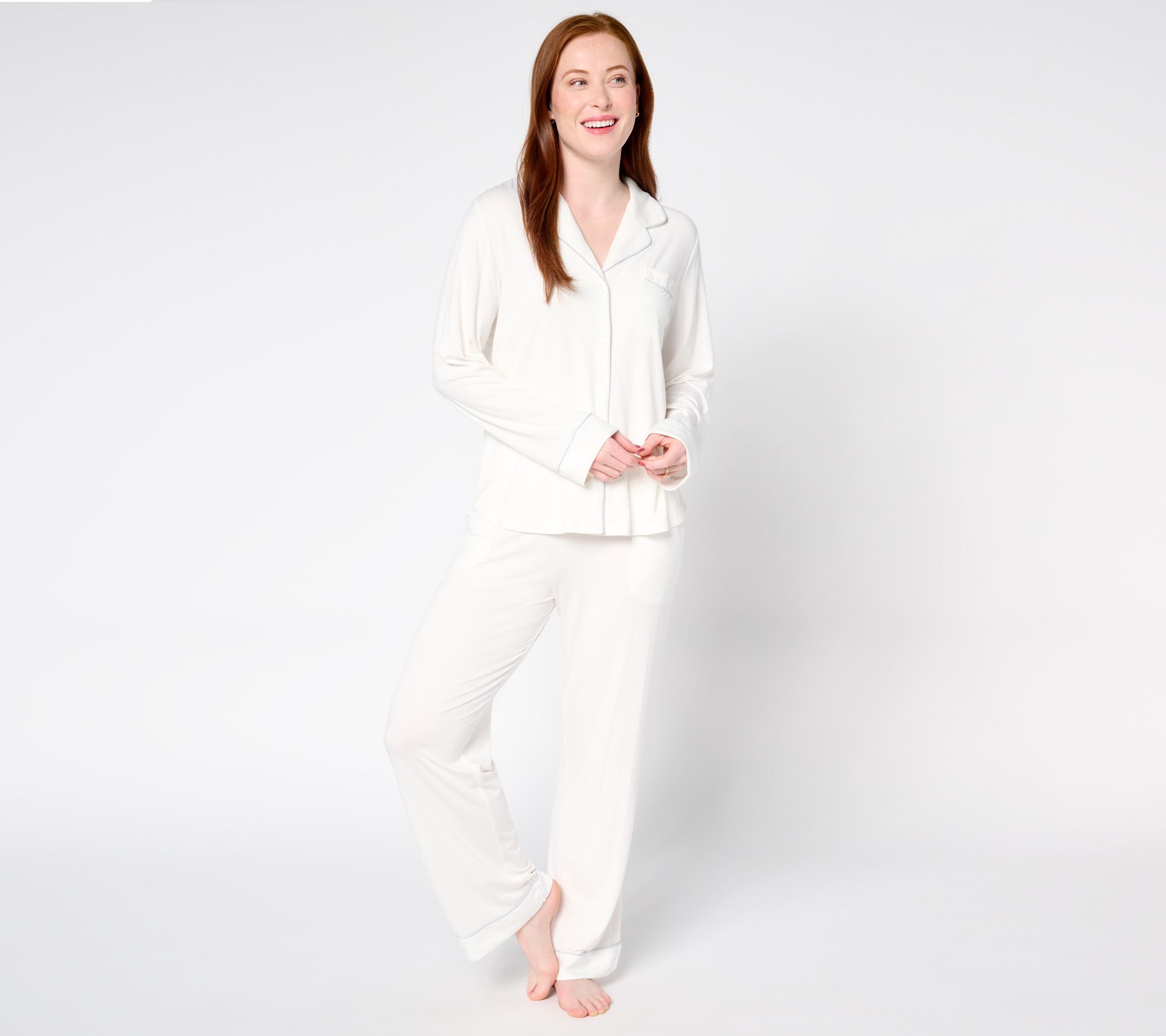 Cozy Earth Women's Stretch Knit Long Sleeve Pajama Set