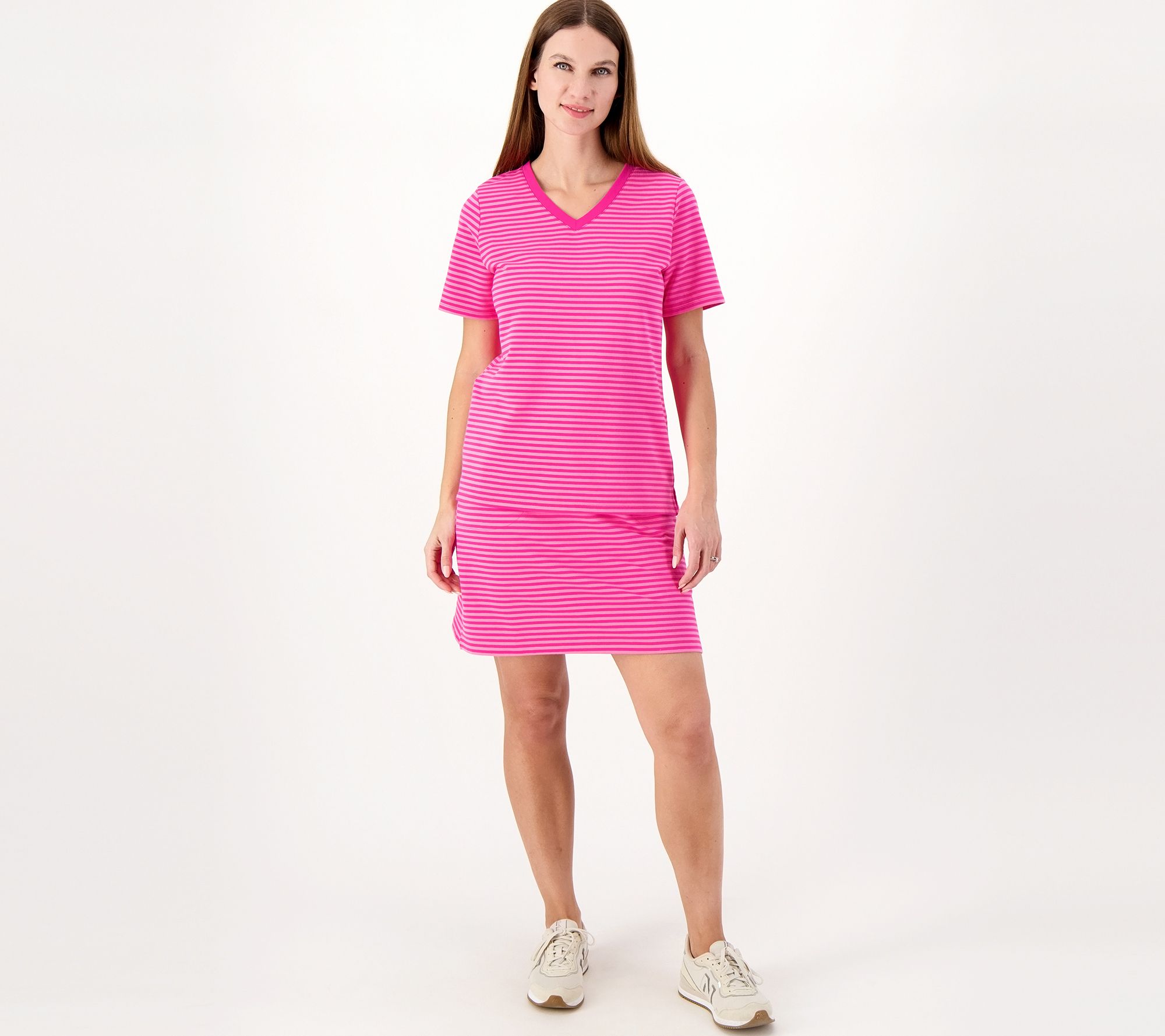 Brady Tee in French Blue and Off White Stripe main image 0