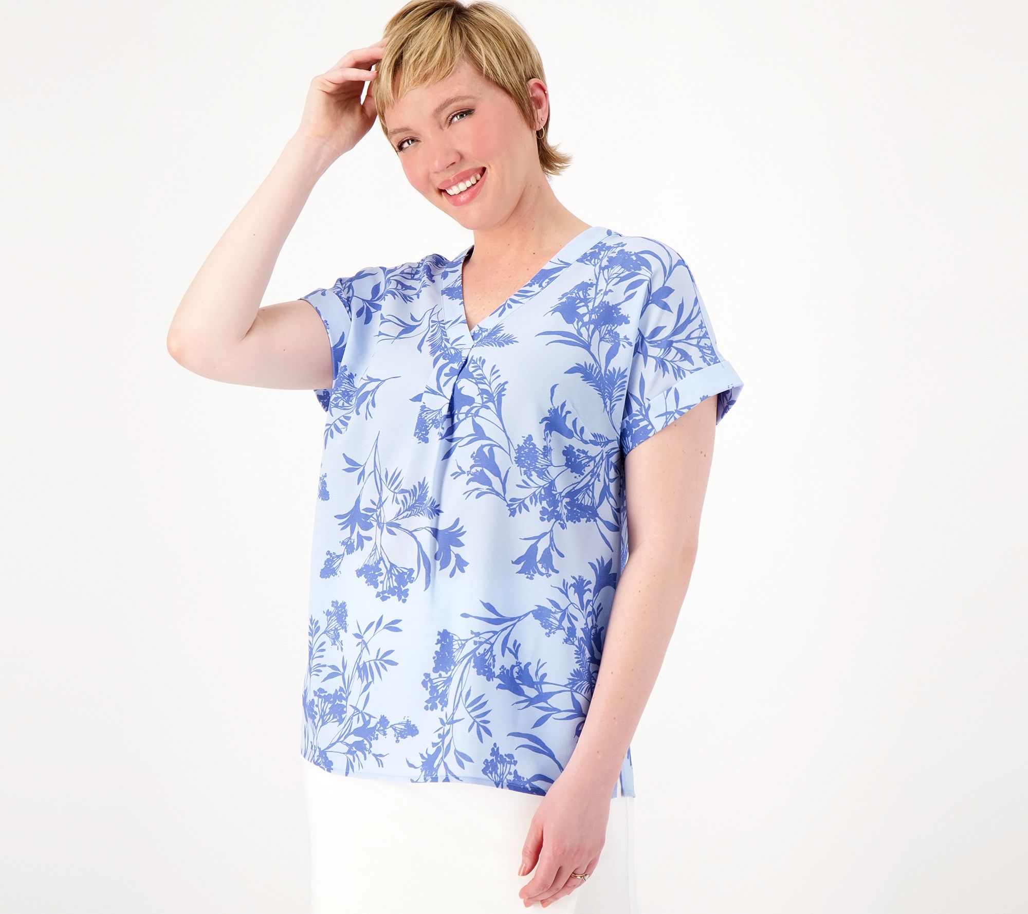 "As Is" Belle by Kim Gravel Effortless Chic Summer Bloom Blouse