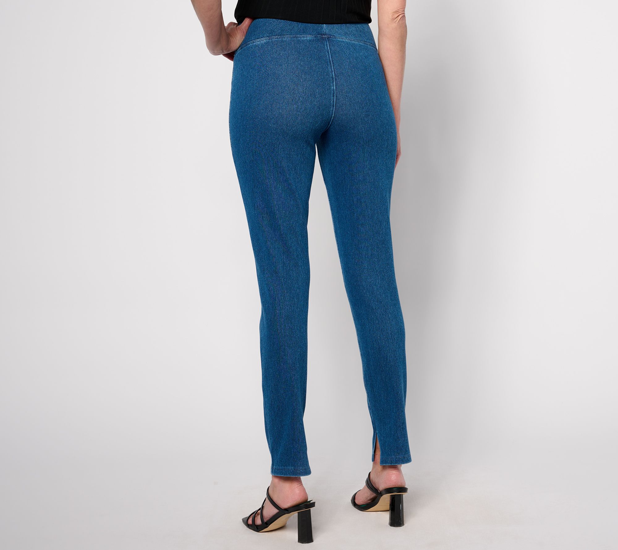 Women with Control Black Tall Prime Stretch Denim Jeans Side Trim