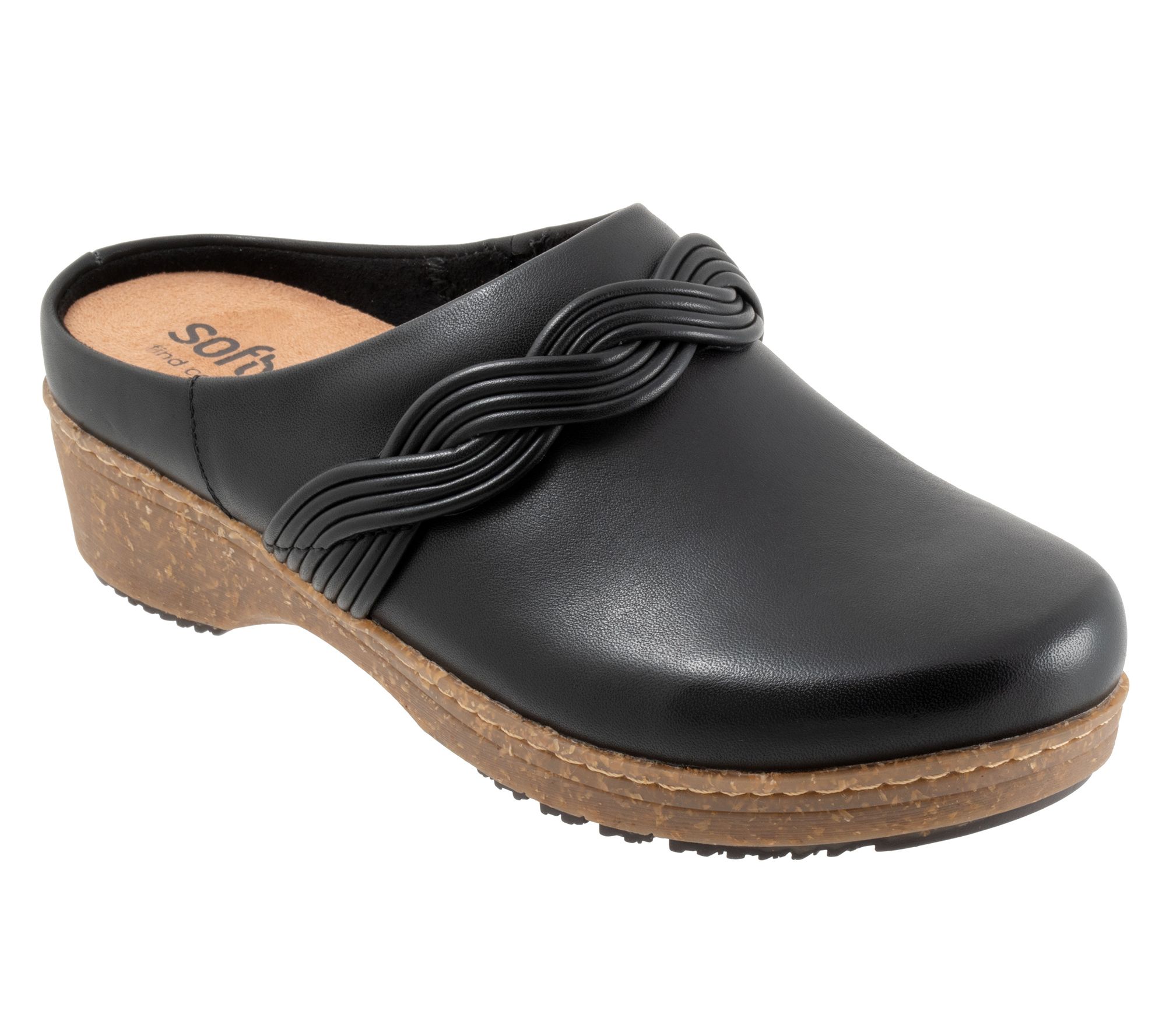 Softwalk Women's Arvada Twist-Detail Clogs - QVC.com