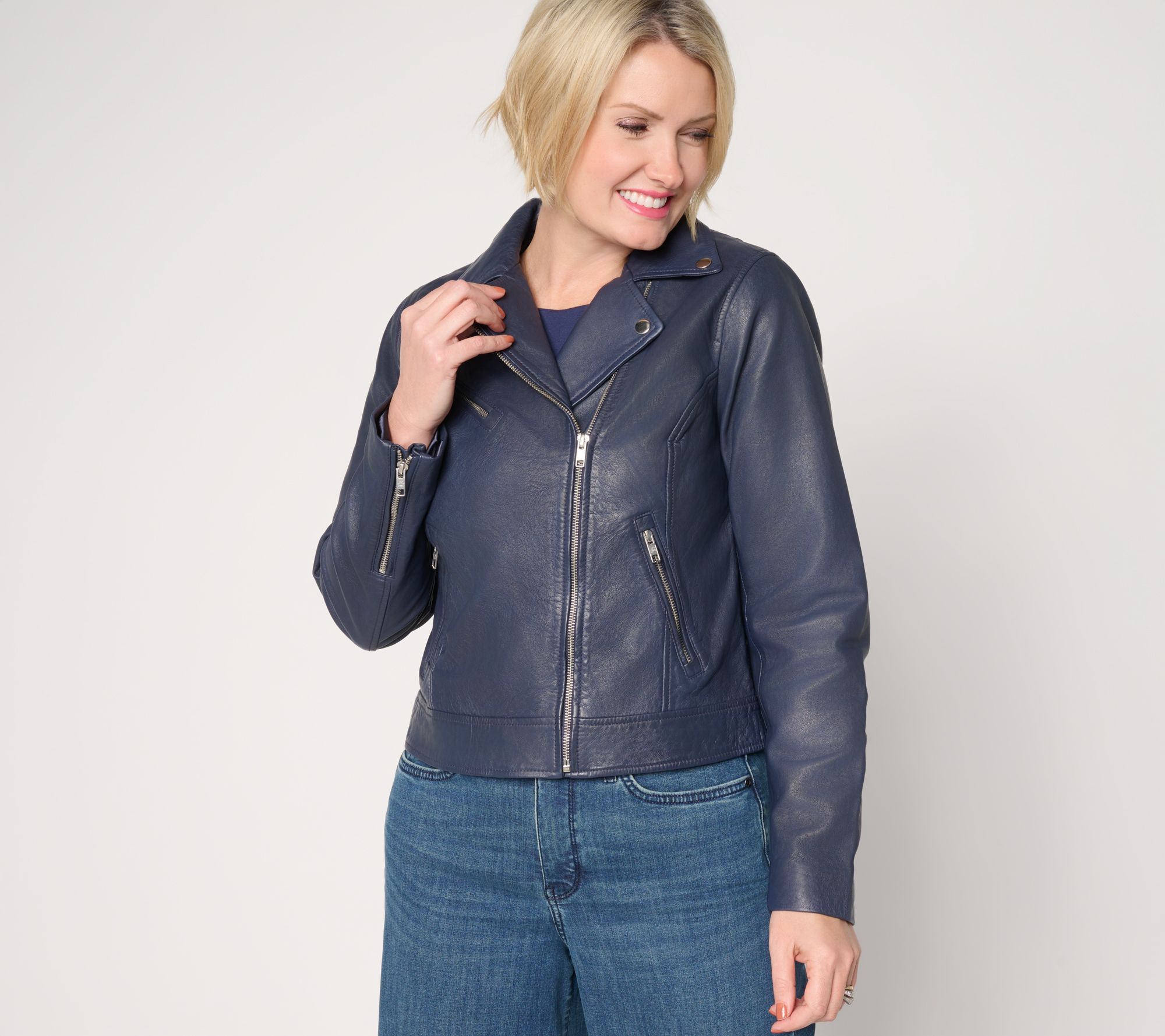 American Leather Co. Washed Leather Moto Jacket