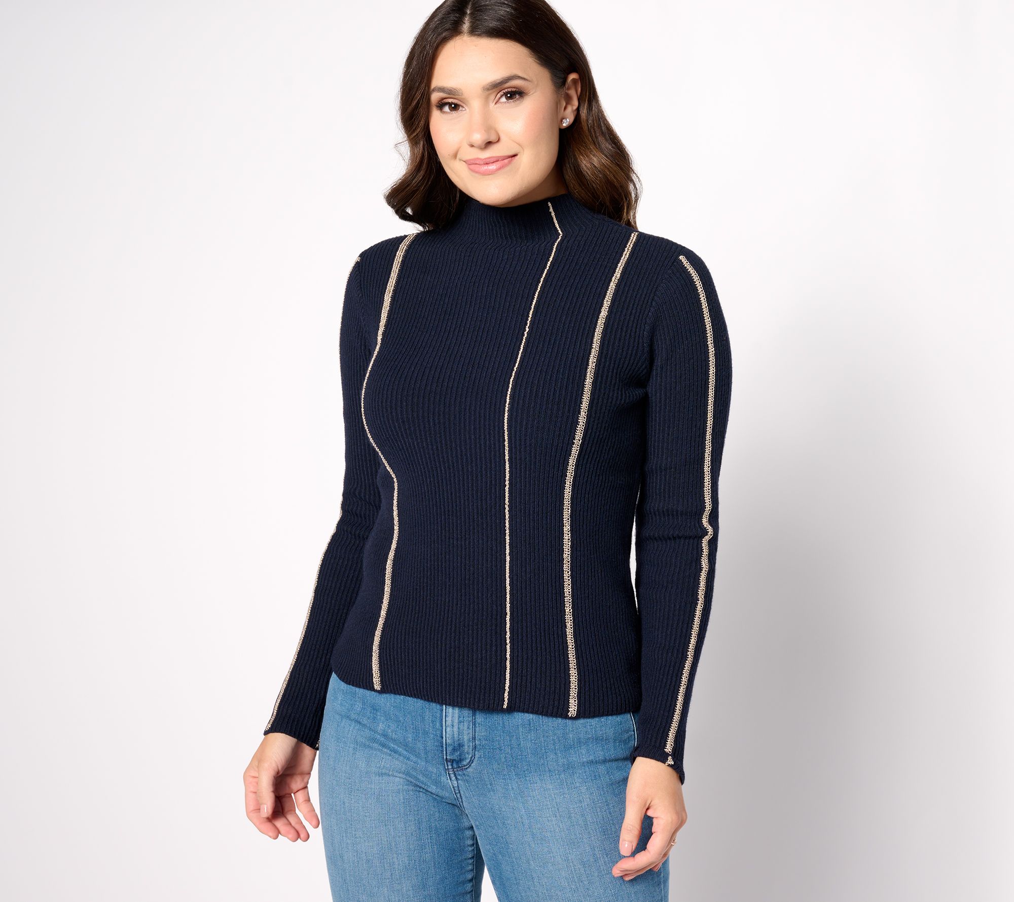 "As Is" Studio Park x Kerstin Lindquist Metallic Stripe Sweater