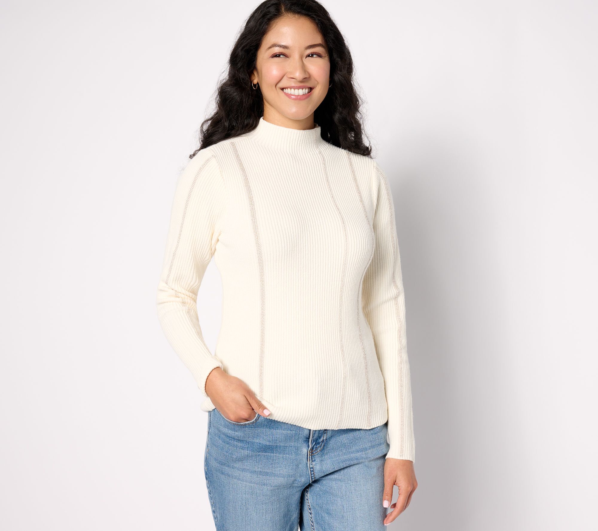 "As Is" Studio Park x Kerstin Lindquist Metallic Stripe Sweater