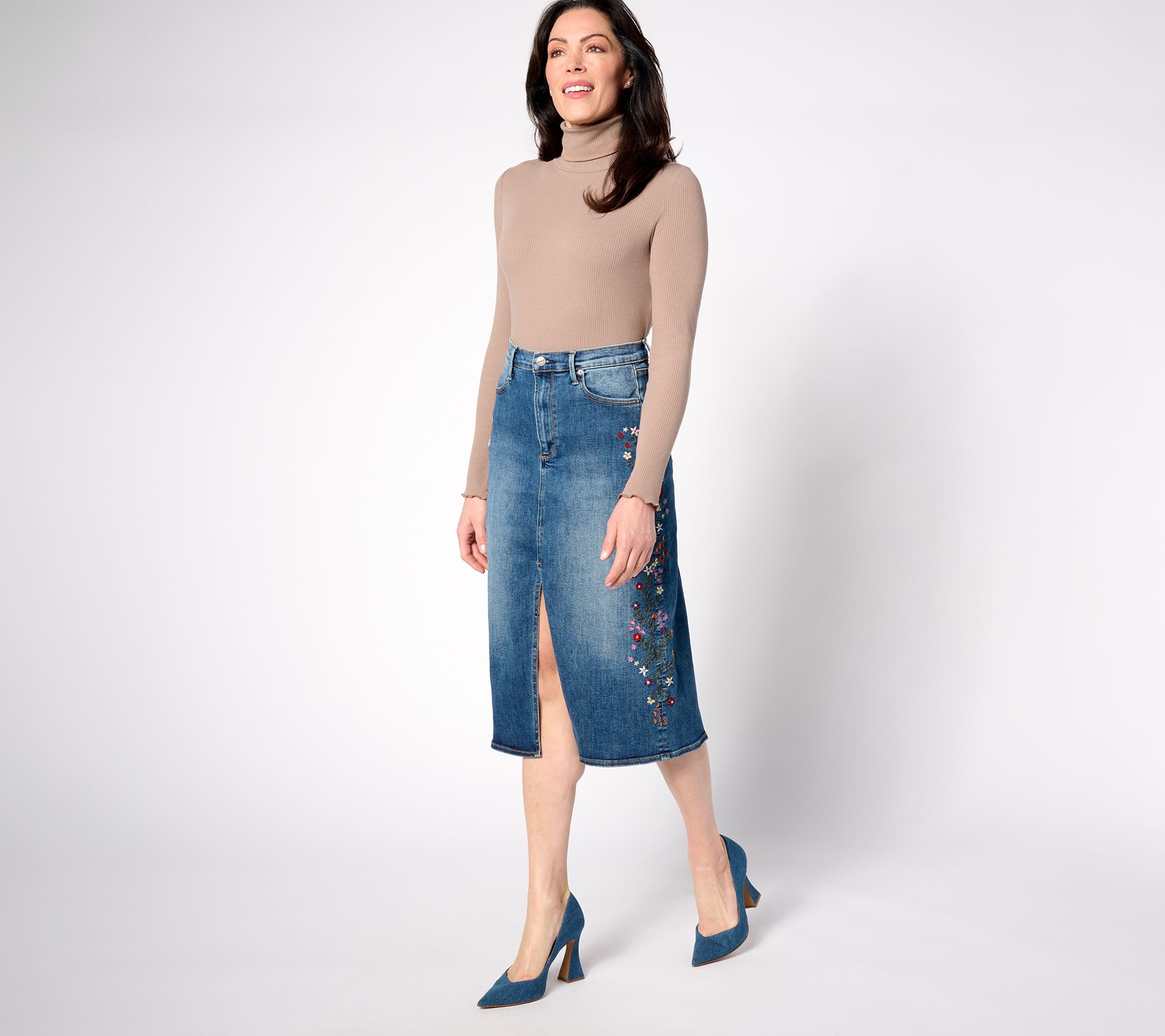 As Is Driftwood Jeans Embroidered Piper Skirt Strawberry