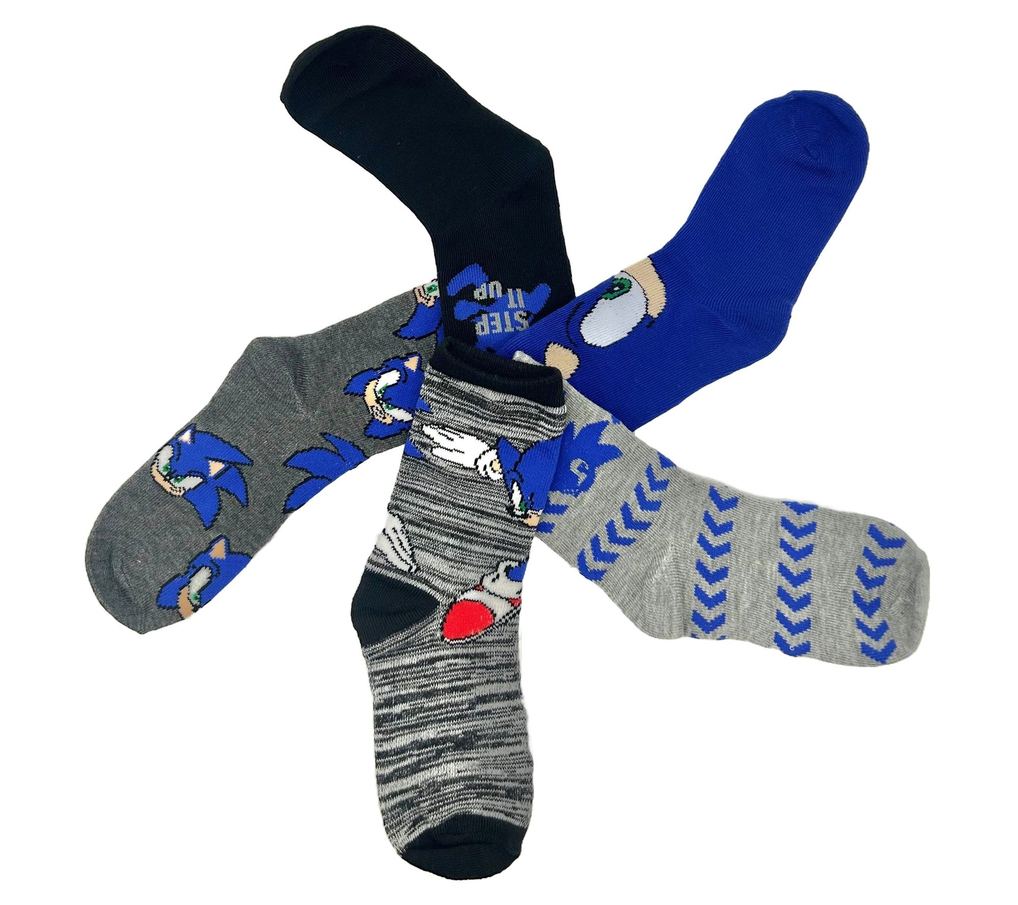 Sonic Big Boy's Character Crew Sock Set - 5 Pair