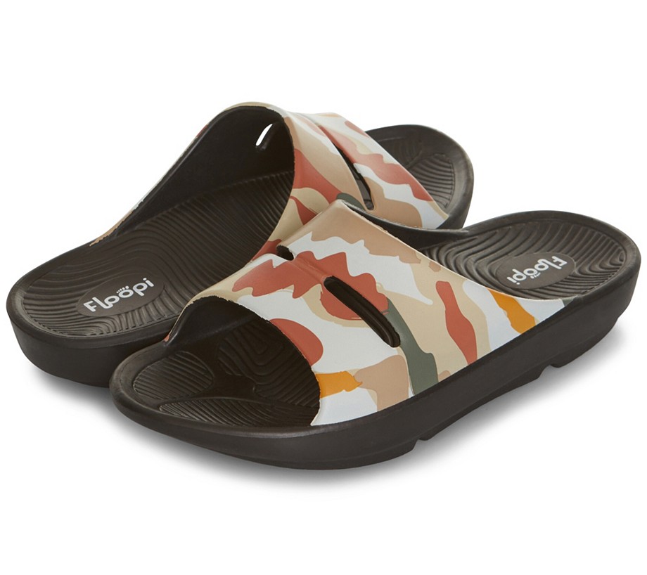 Floopi Womens Sophie Printed Comfort SlideSandals
