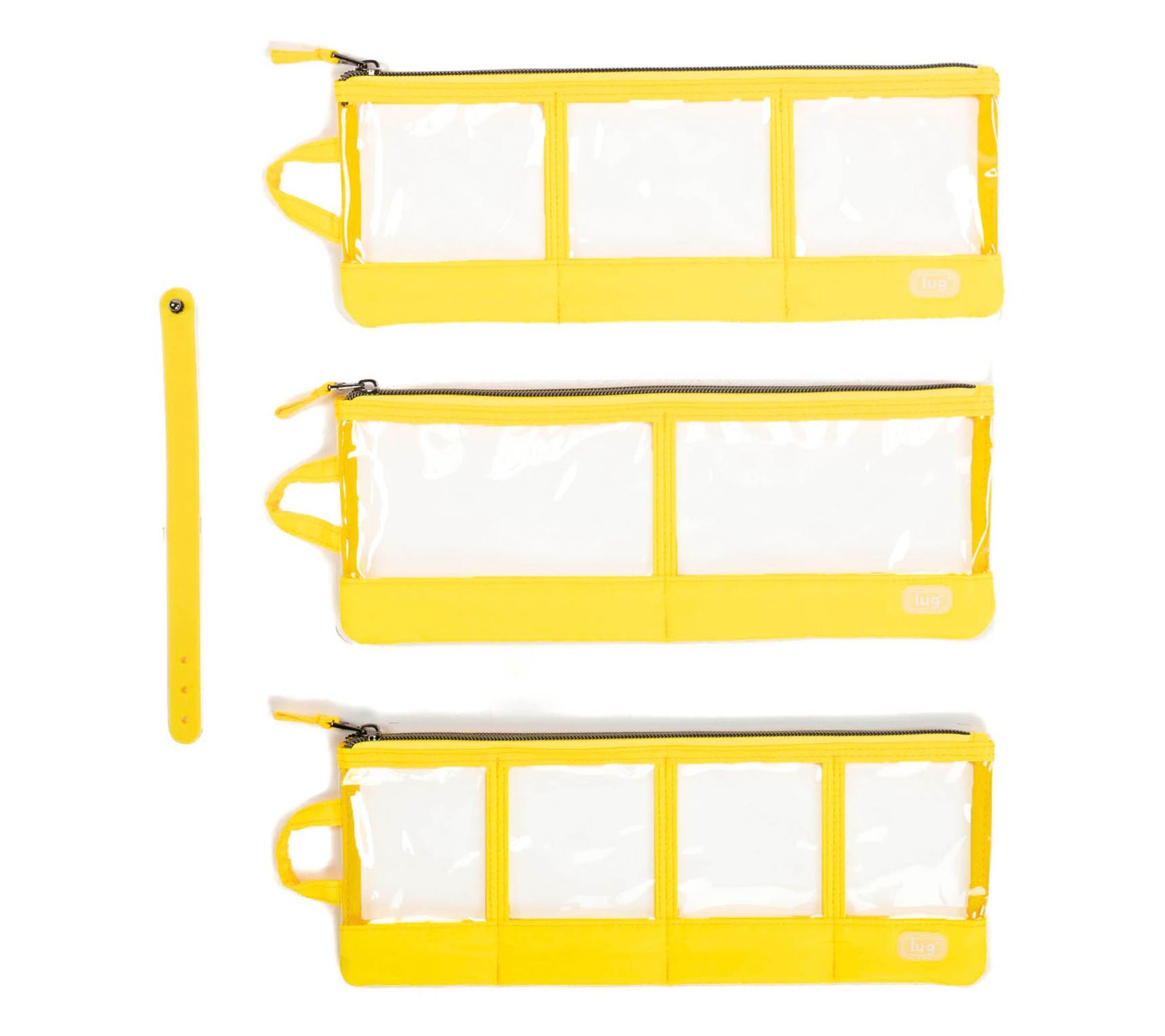Lug Set of 3 Envelope Clearview Zip Organizers